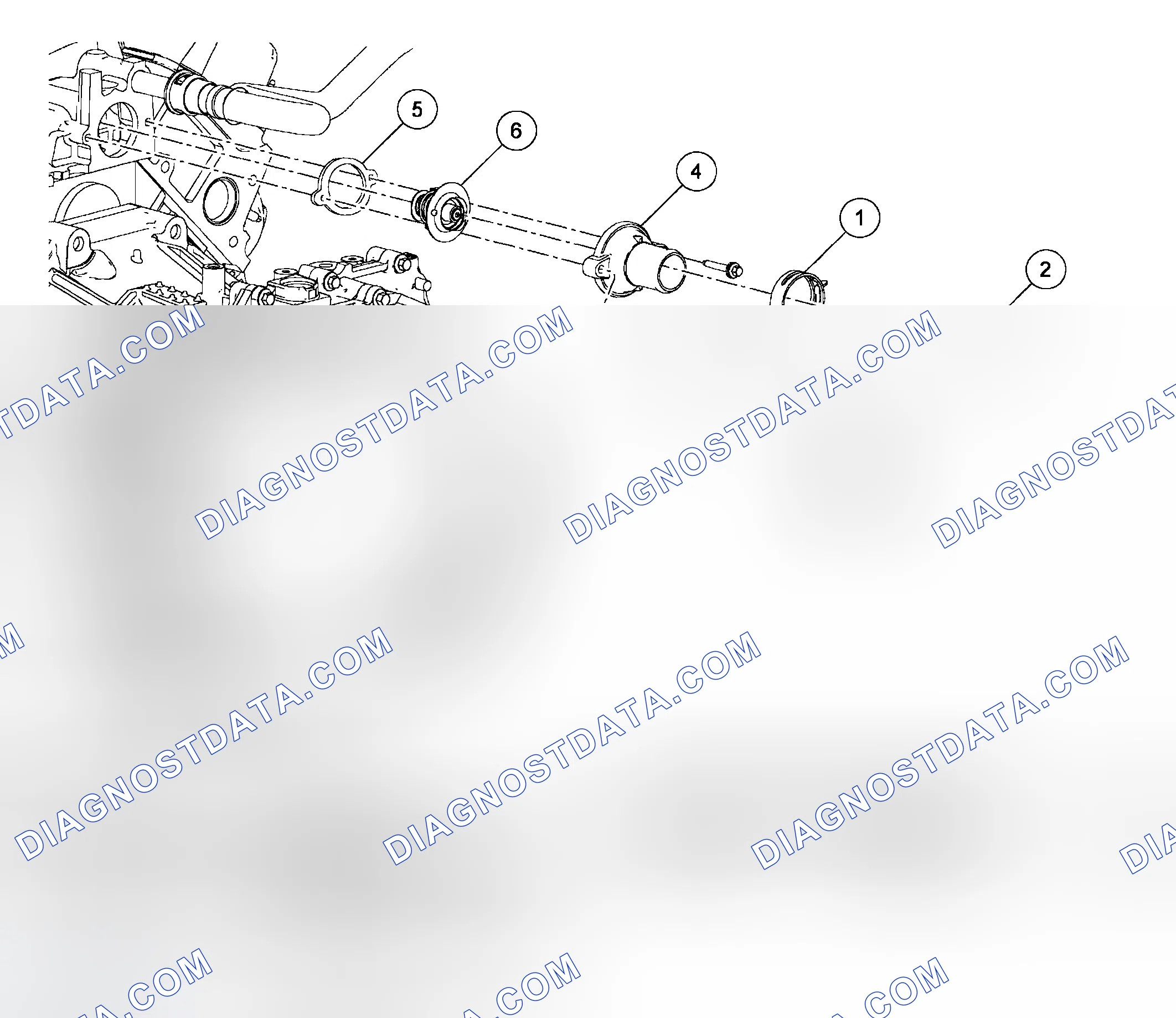 Scheme 13: Thermostat and Thermostat Housing - Exploded View