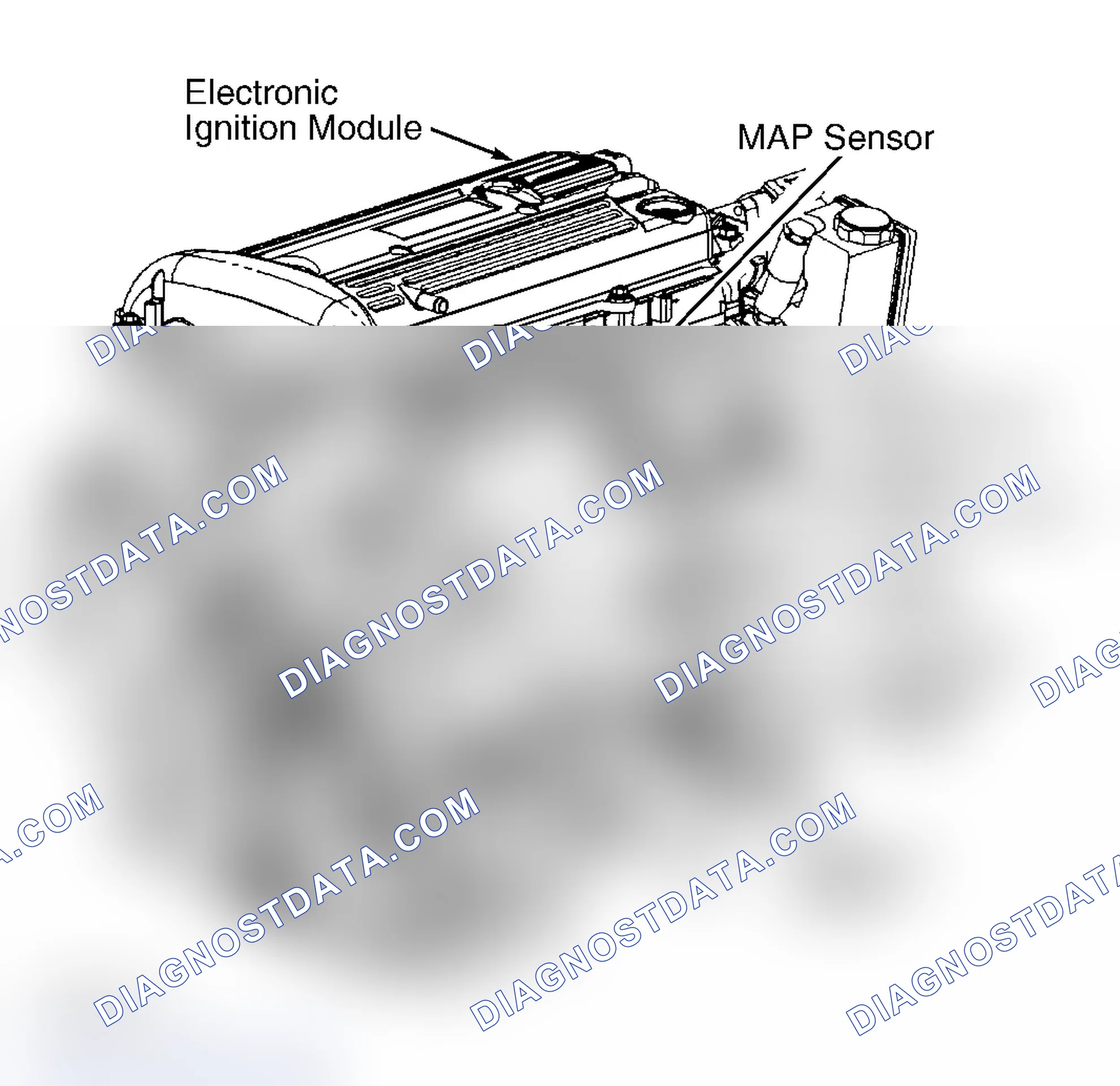 Scheme 53: ENGINE COMPONENT LOCATIONS (2.2L VIN F - SATURN)