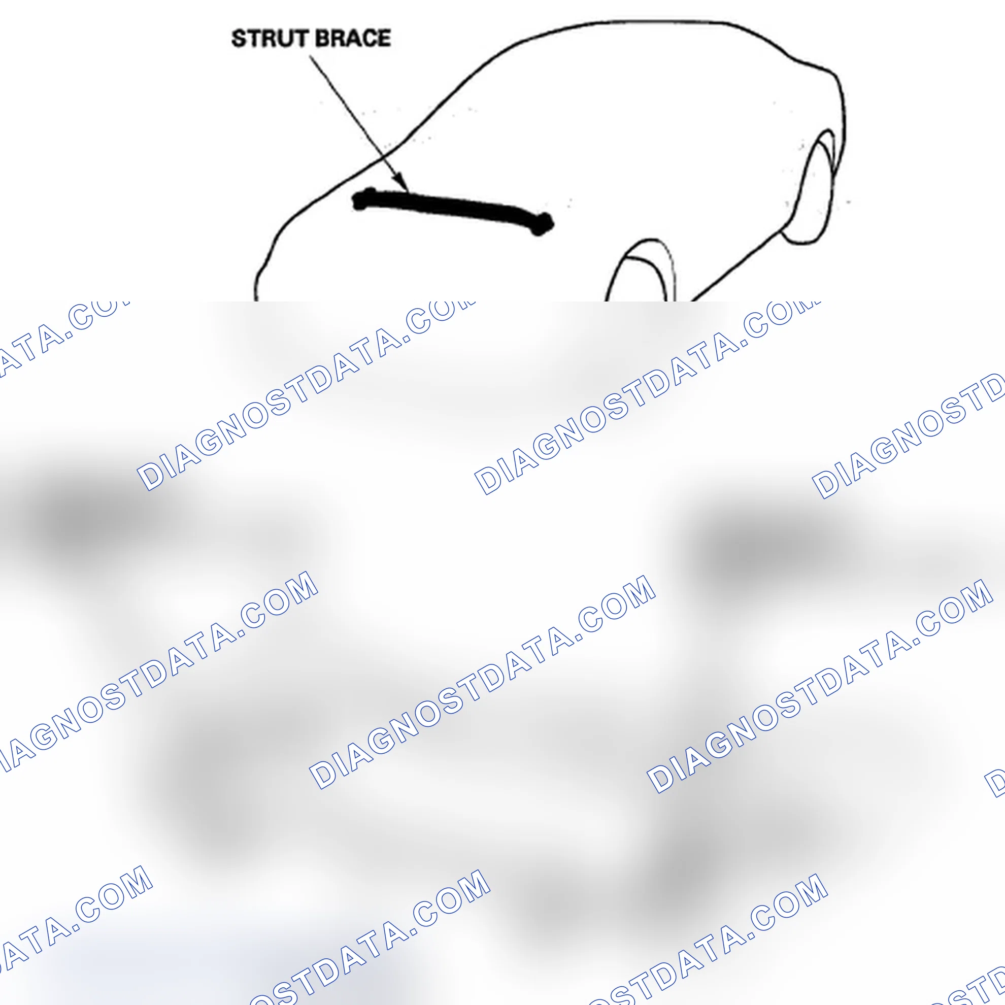 Fig. 1: Identifying Frame Brace With Torque Specification