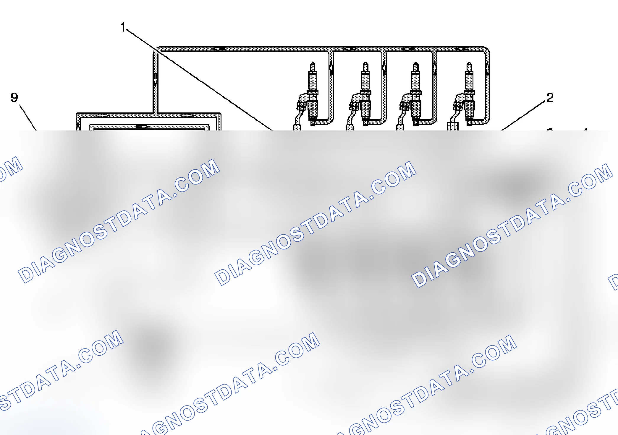 Scheme 1: Fuel Injection Line Routing Diagram