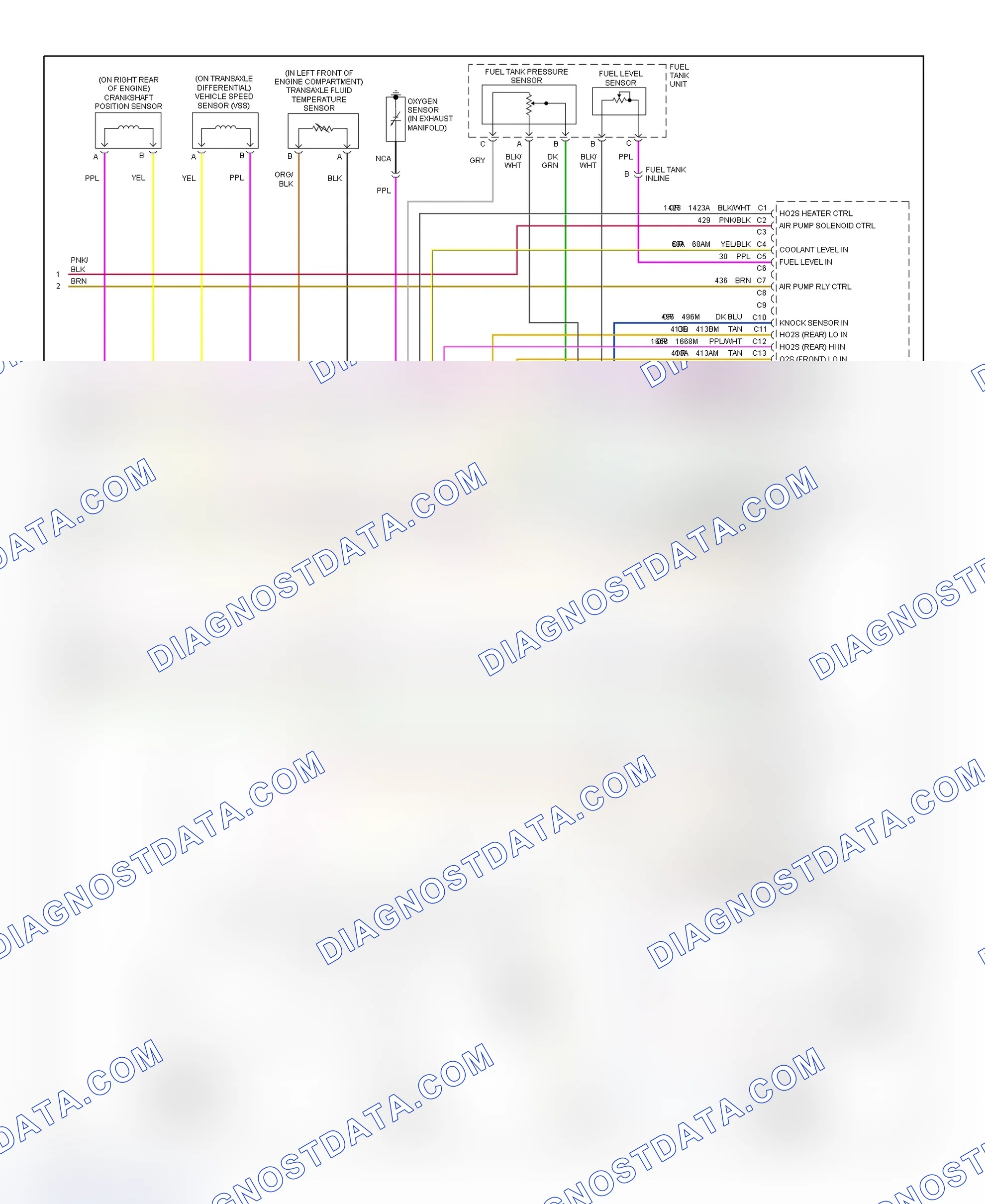 Scheme 171: PCM Wiring Diagram (Saturn - 1.9L - 4 Of 4)