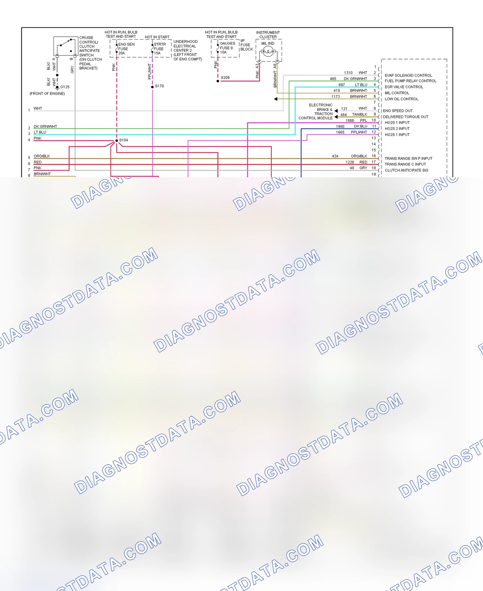 Scheme 26: PCM Wiring Diagram (Camaro & Firebird - 3.8L - 4 Of 4)