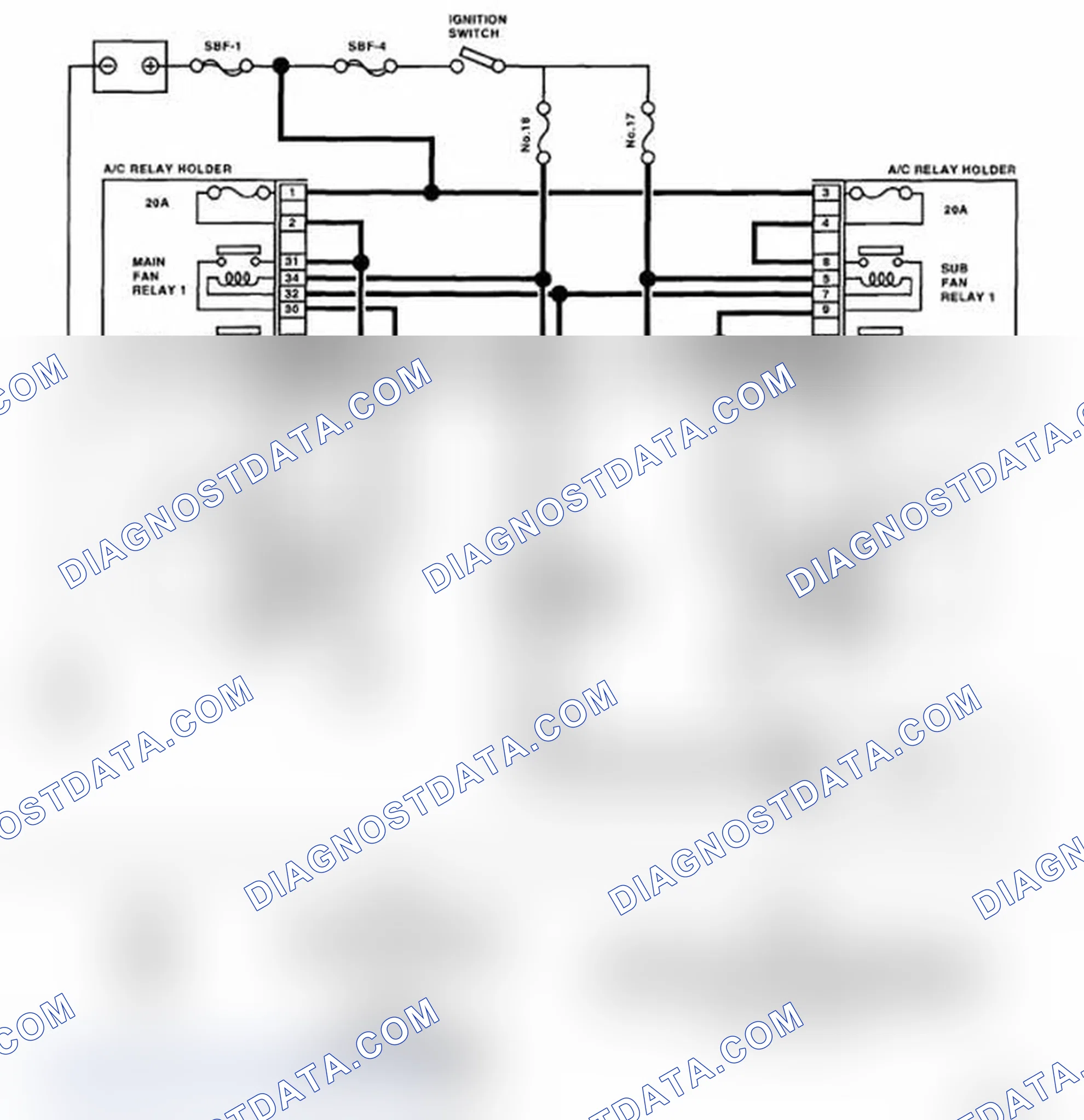 Fig. 3: Radiator Main Fan System - Wiring Diagram