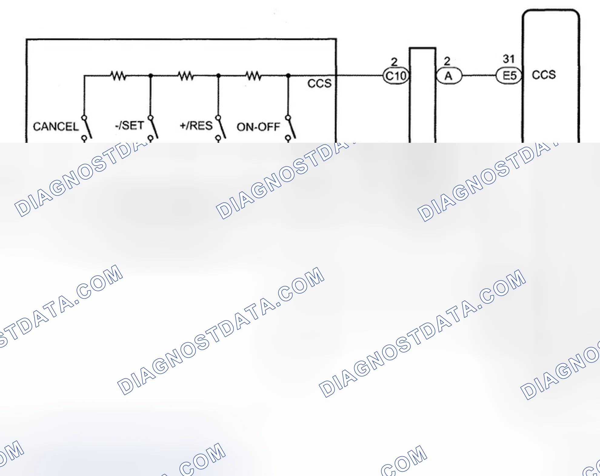 Fig. 21: Cruise Control Switch - Wiring Diagram