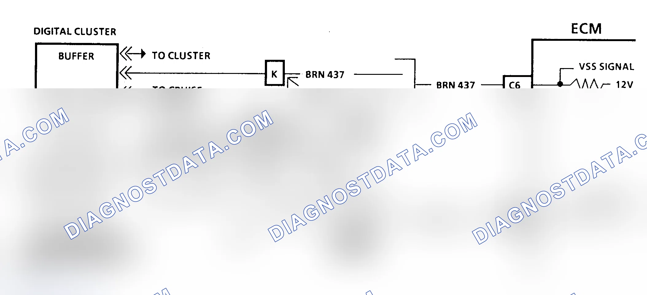 Scheme 530: Code 24 Schematic, Vehicle Speed Sensor ("J" Body)