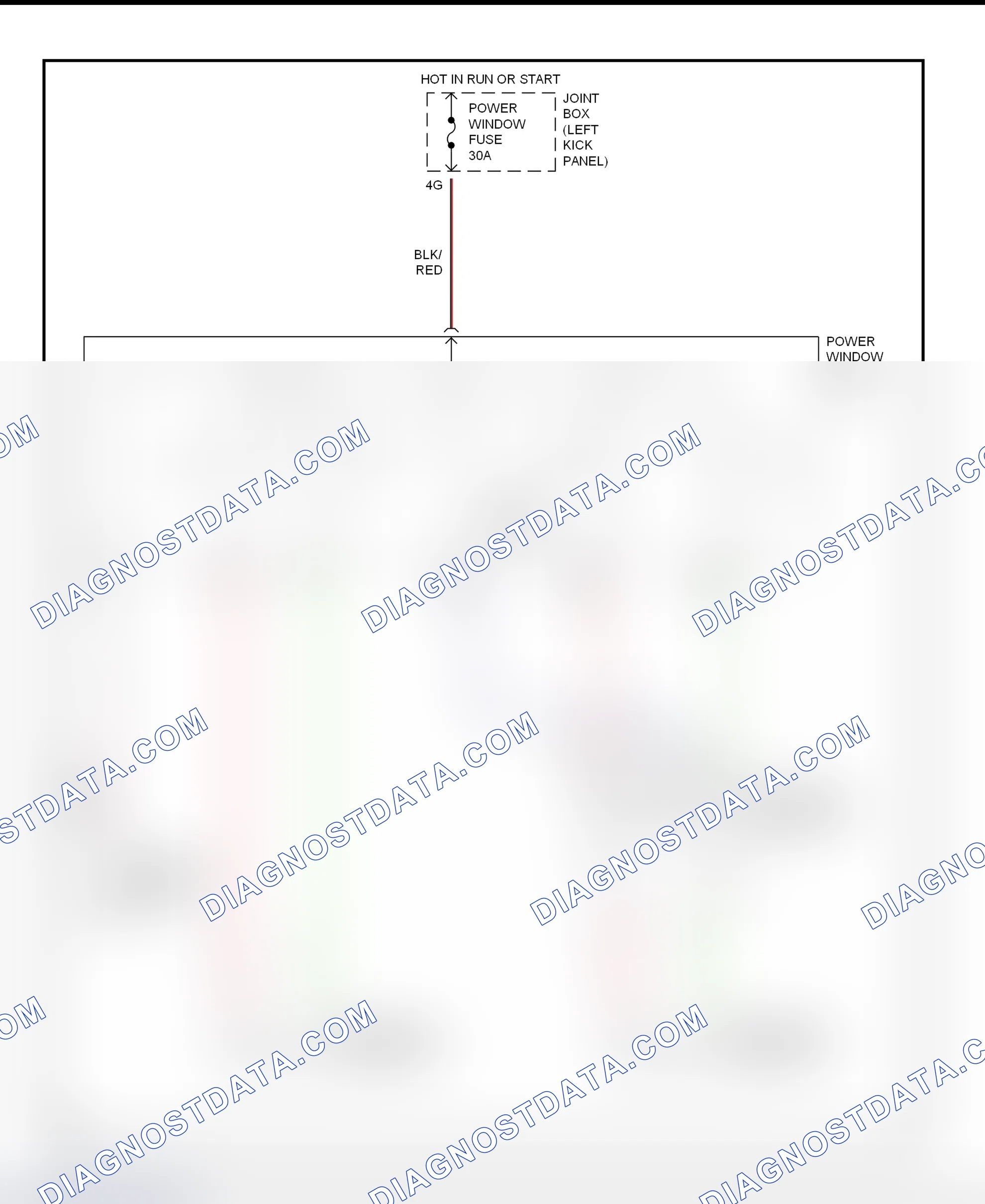 Fig. 7: Power Windows Wiring Diagram (MPV)