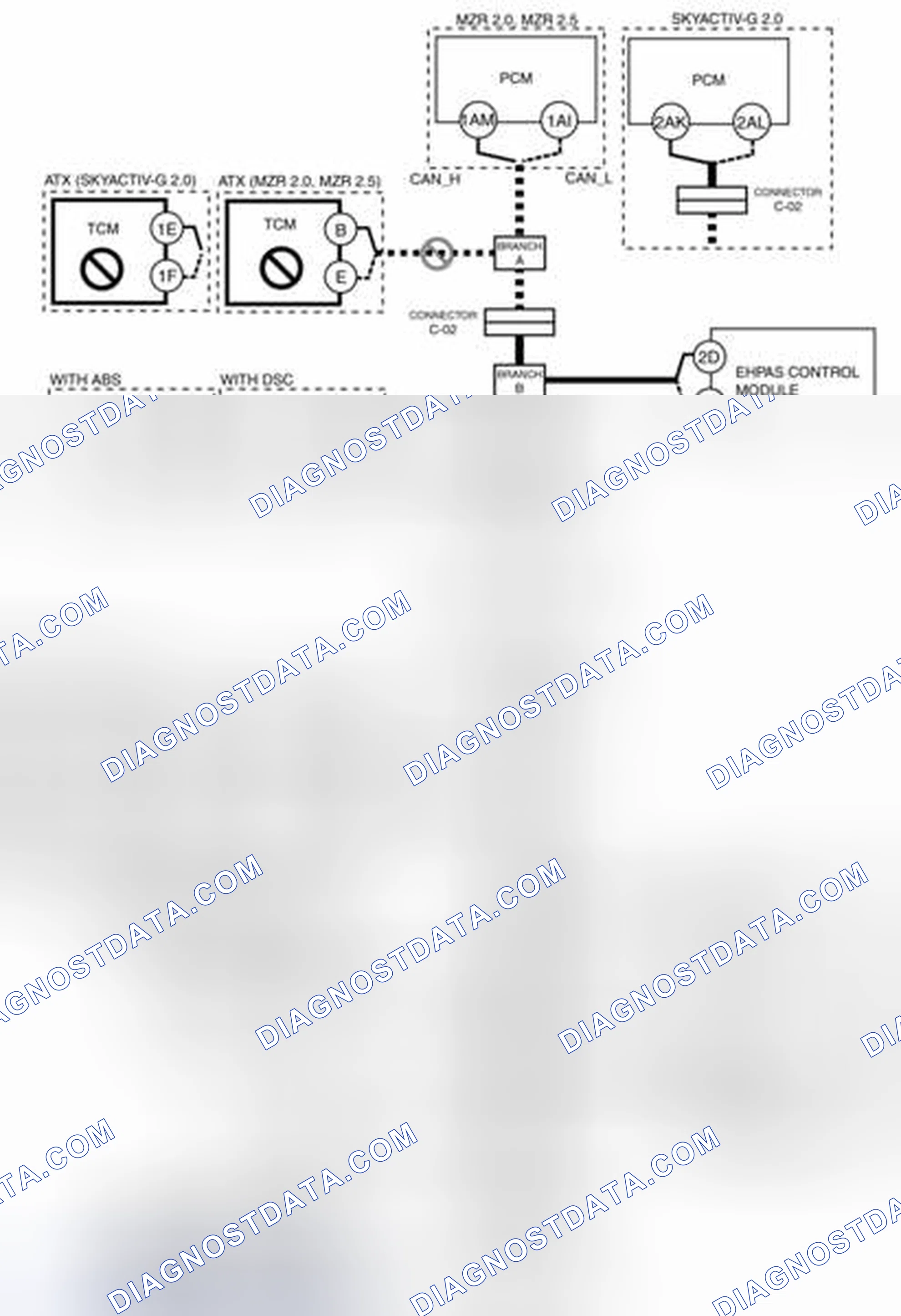 Scheme 69: TCM And Branch A (Open Circuit) System Wiring Diagram