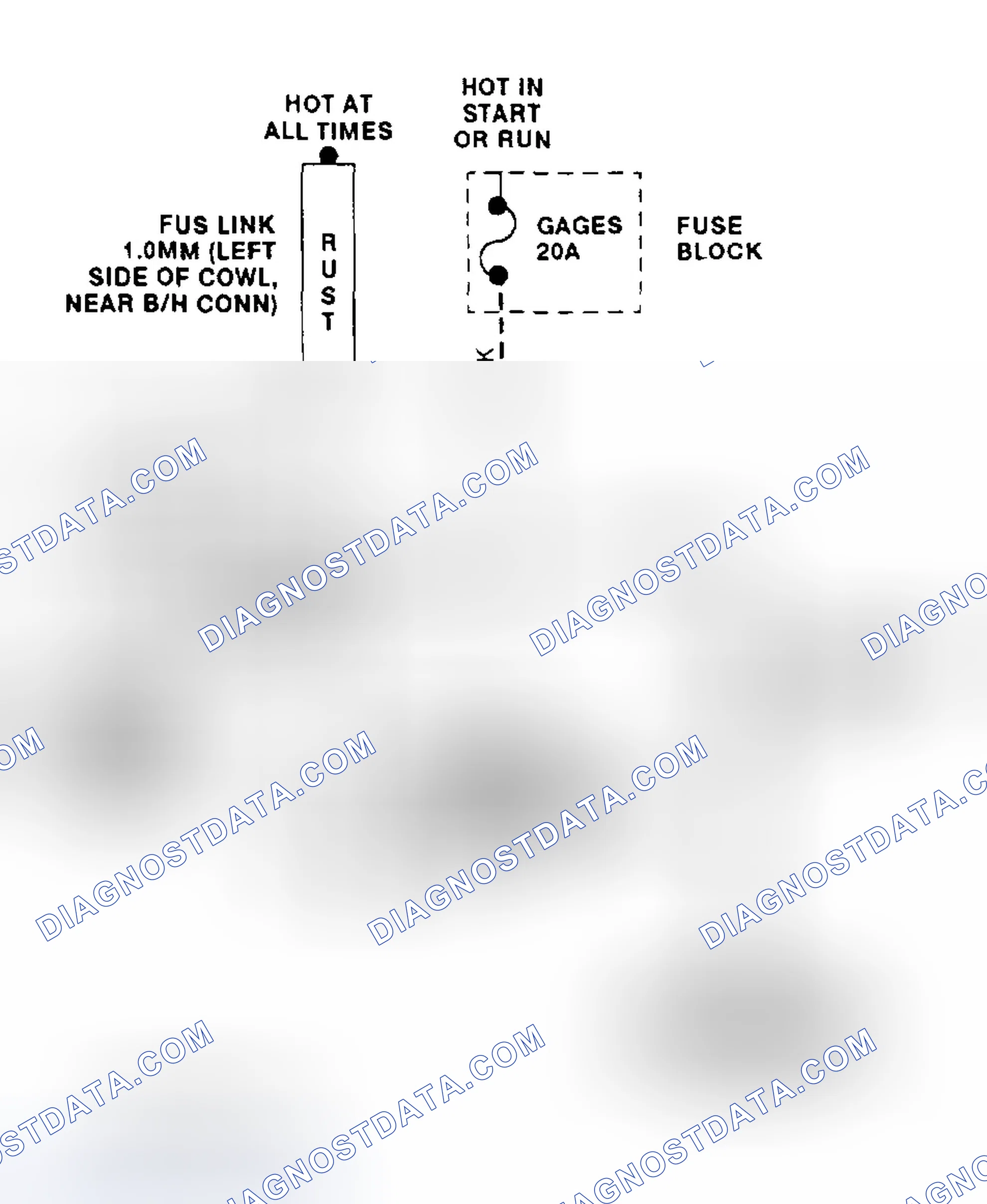 Scheme 5: Cooling Fan Circuit Wiring Diagram ("G" Series - 7.4L VIN N)