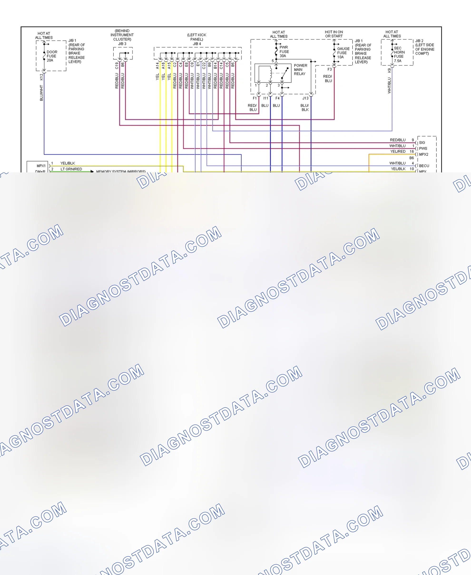 Fig. 13: Multiplex Control System Wiring Diagram (2 Of 2)