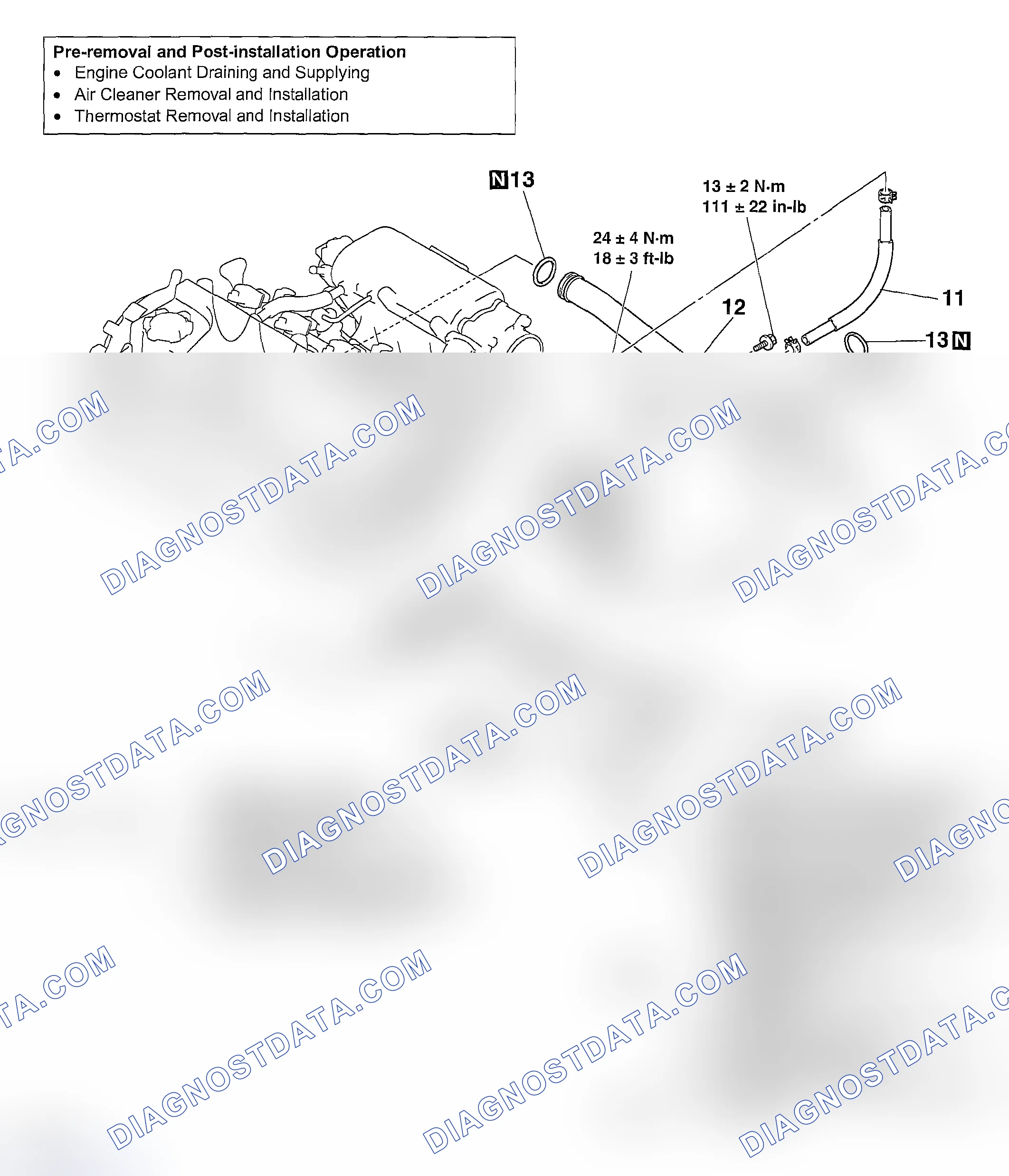 Scheme 133: REMOVAL AND INSTALLATION < 2.4L ENGINE >