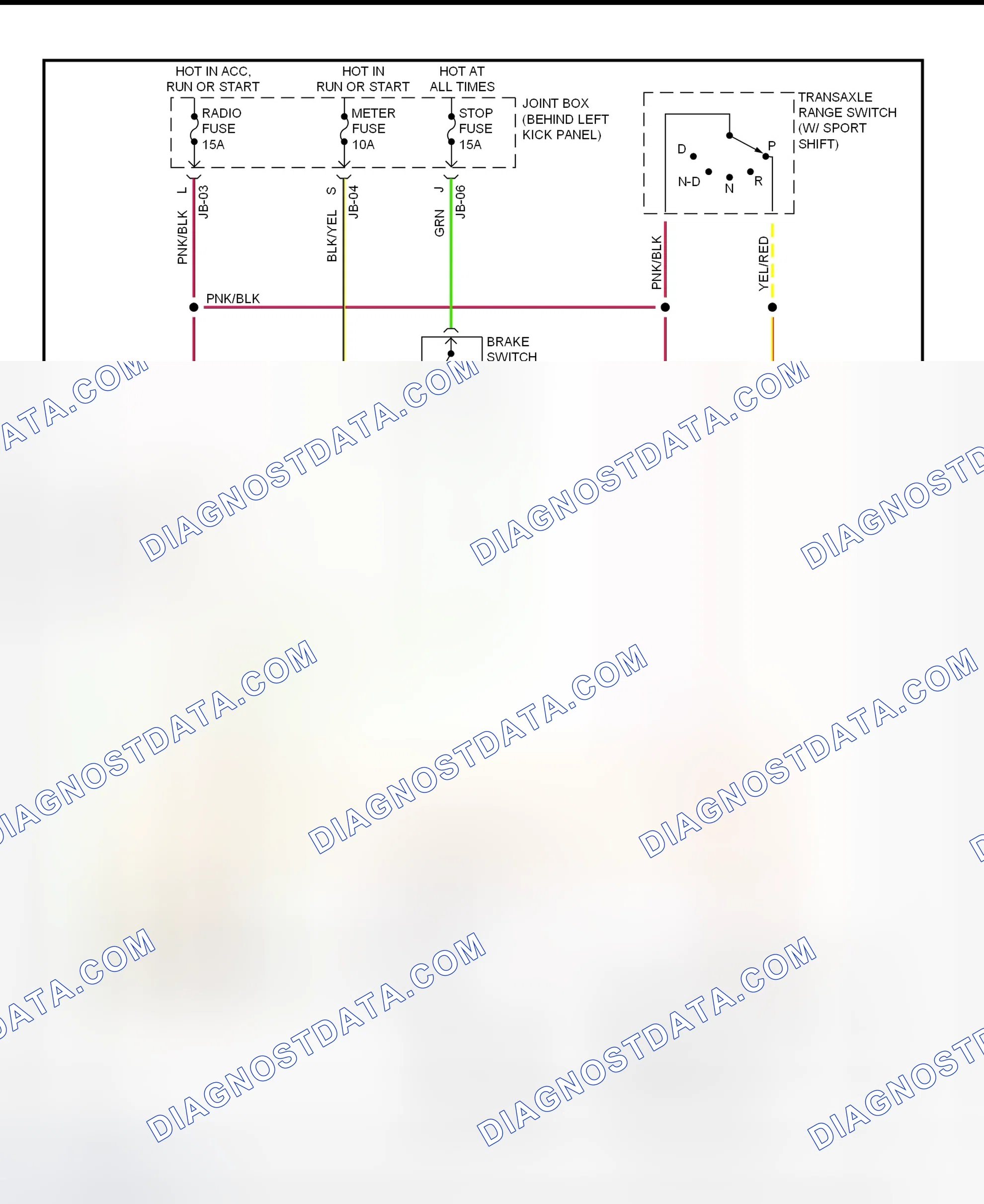 Scheme 30: Shift Interlock System Wiring Diagram (2002 Protege5)