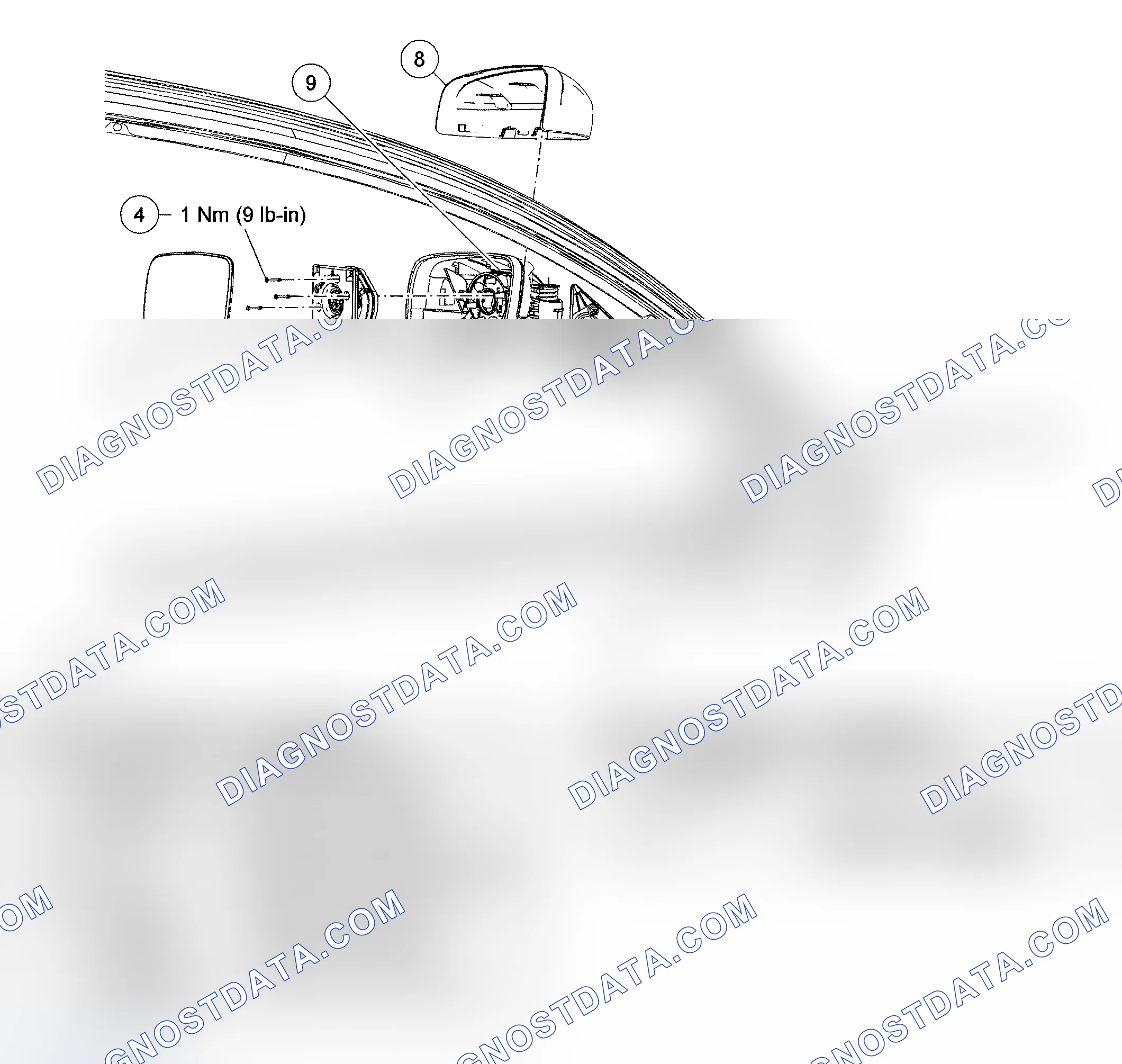 Scheme 55: Exterior Mirrors - Exploded View
