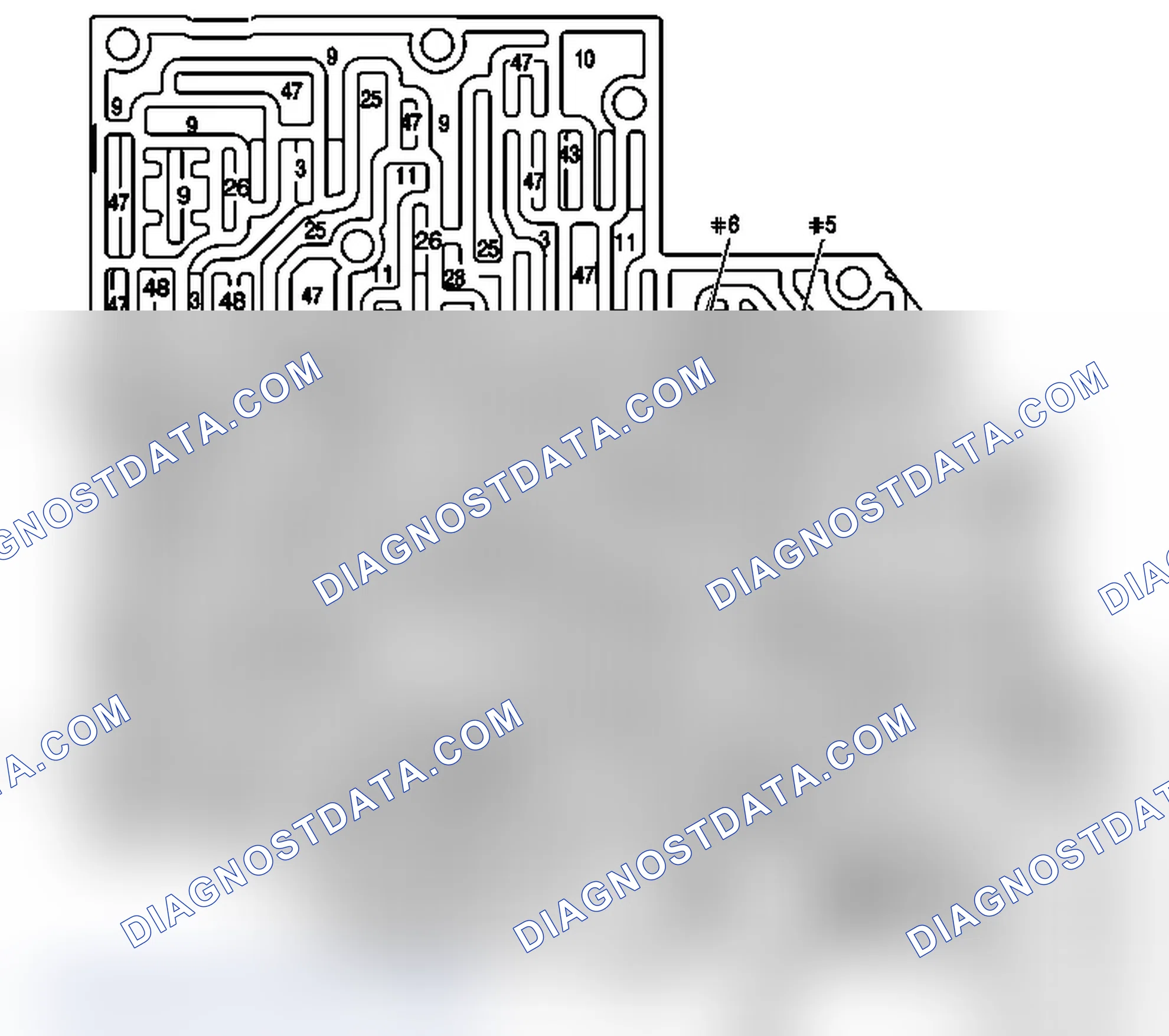 Scheme 30: Control Valve Body Fluid Passages (Case Side)