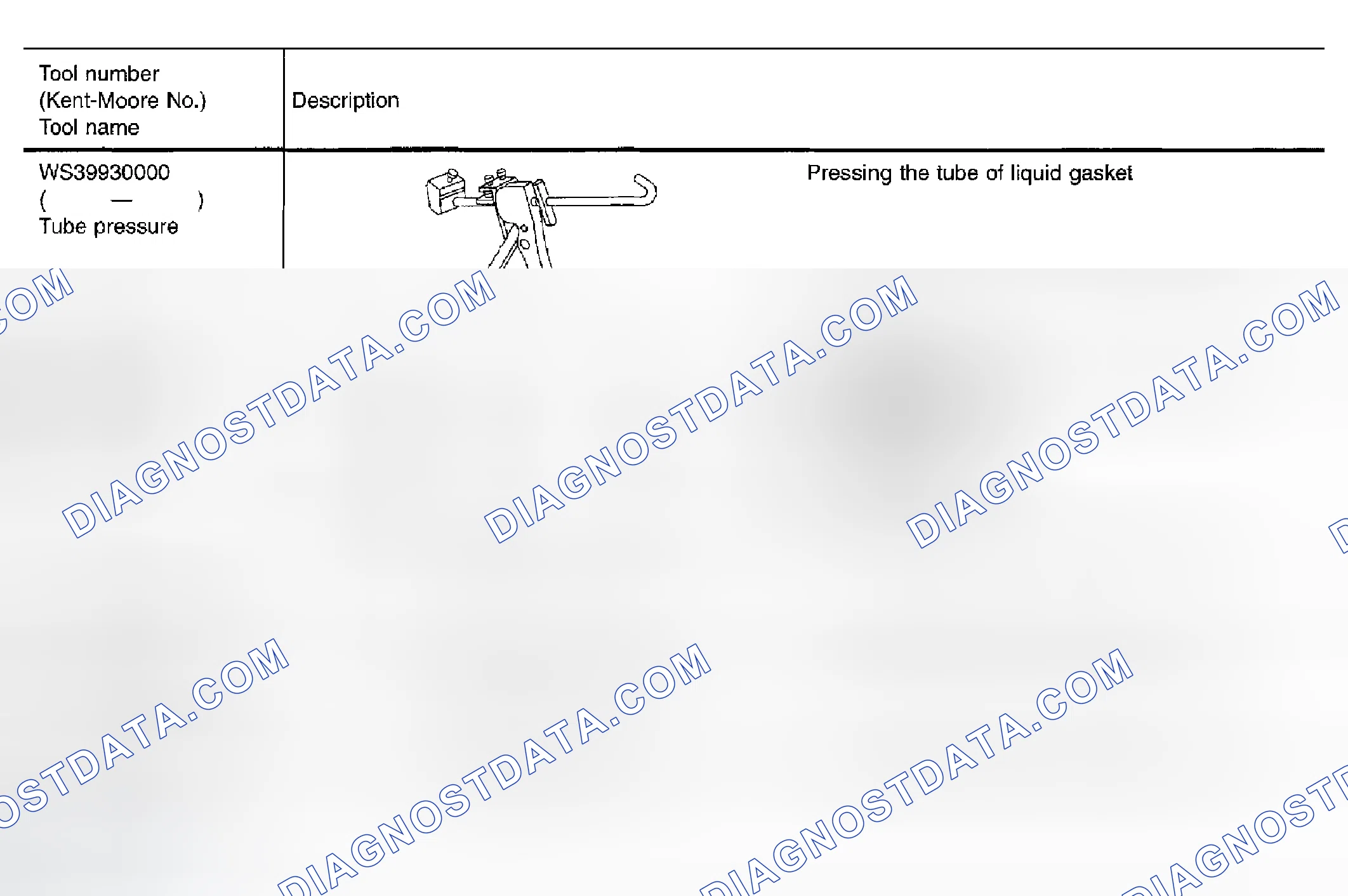 Scheme 18: SPECIAL SERVICE TOOLS