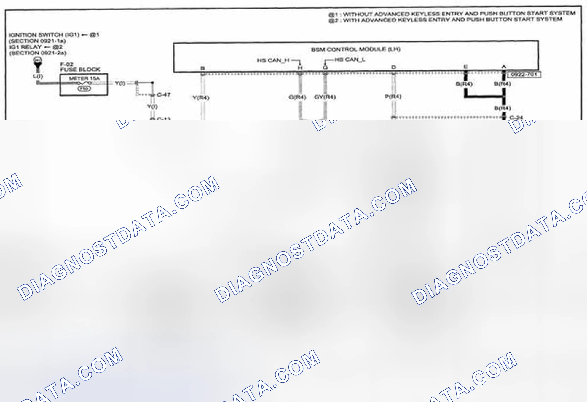 Scheme 403: Blind Spot Monitoring Wiring Diagram - 0922-7a (1 Of 2)