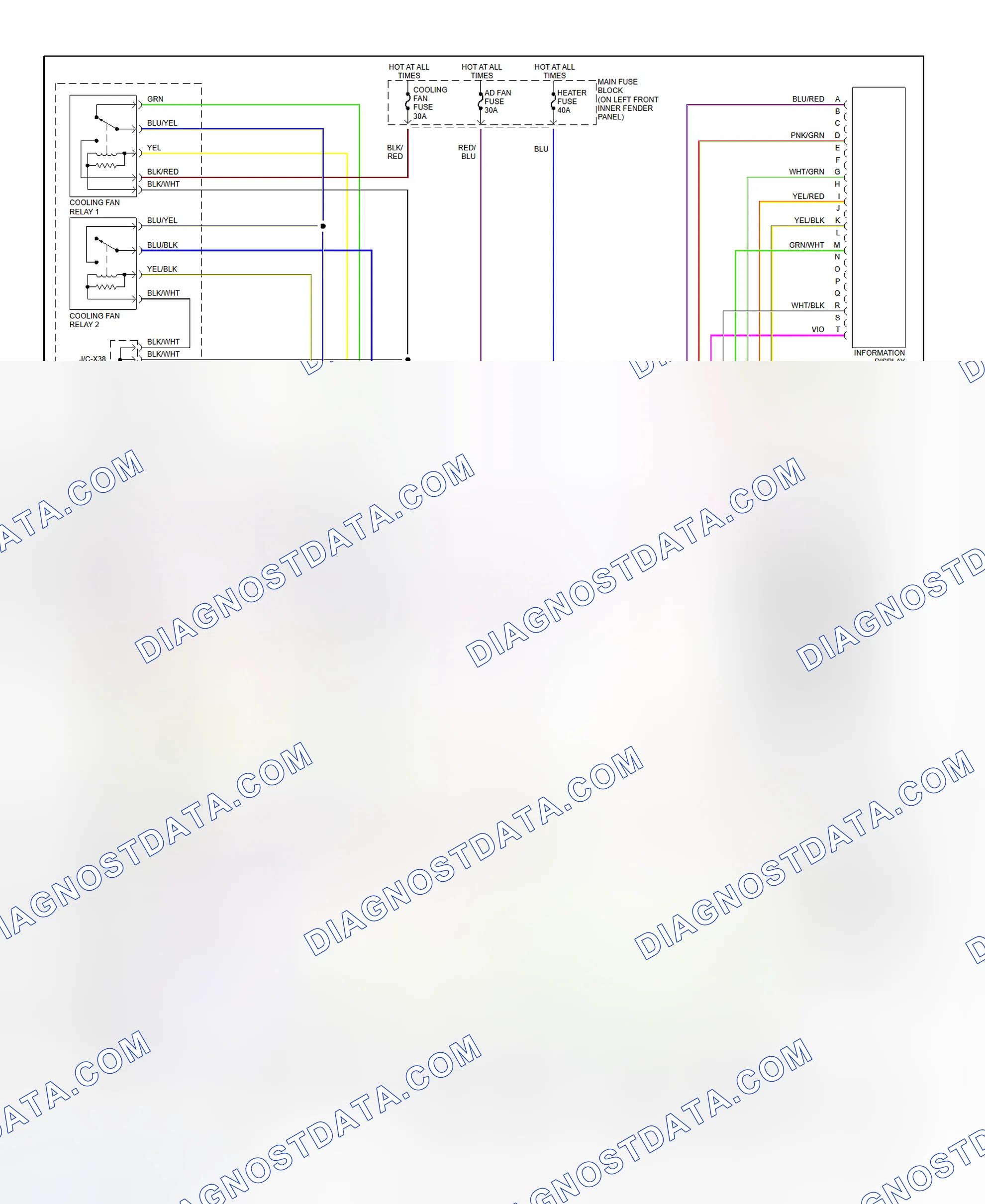 Scheme 10: Automatic A/C-Heater System Wiring Diagram (2001 Millenia With 2.3L Engine - 2 Of 2)