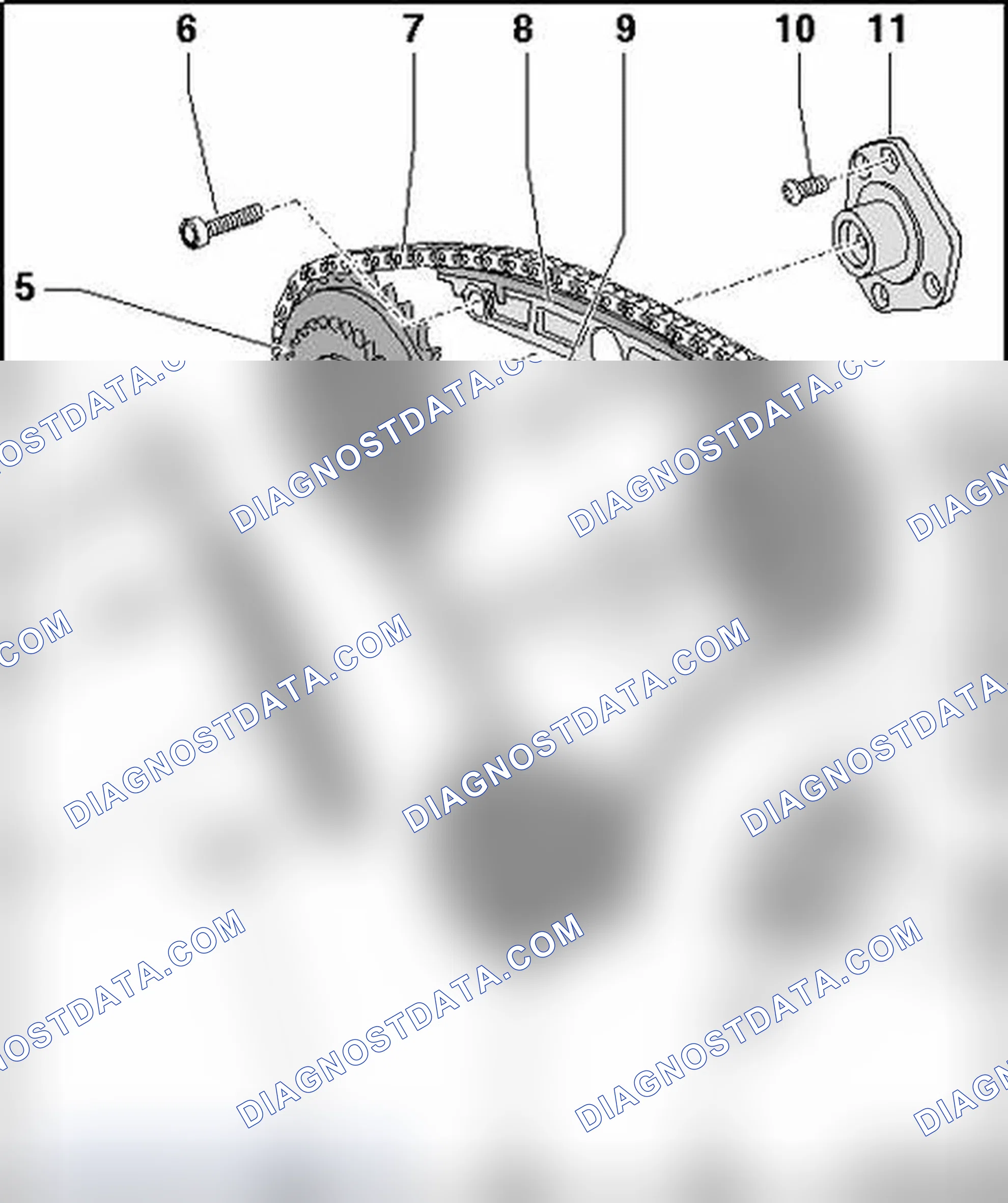 Scheme 216: Timing mechanism drive chain, assembly overview
