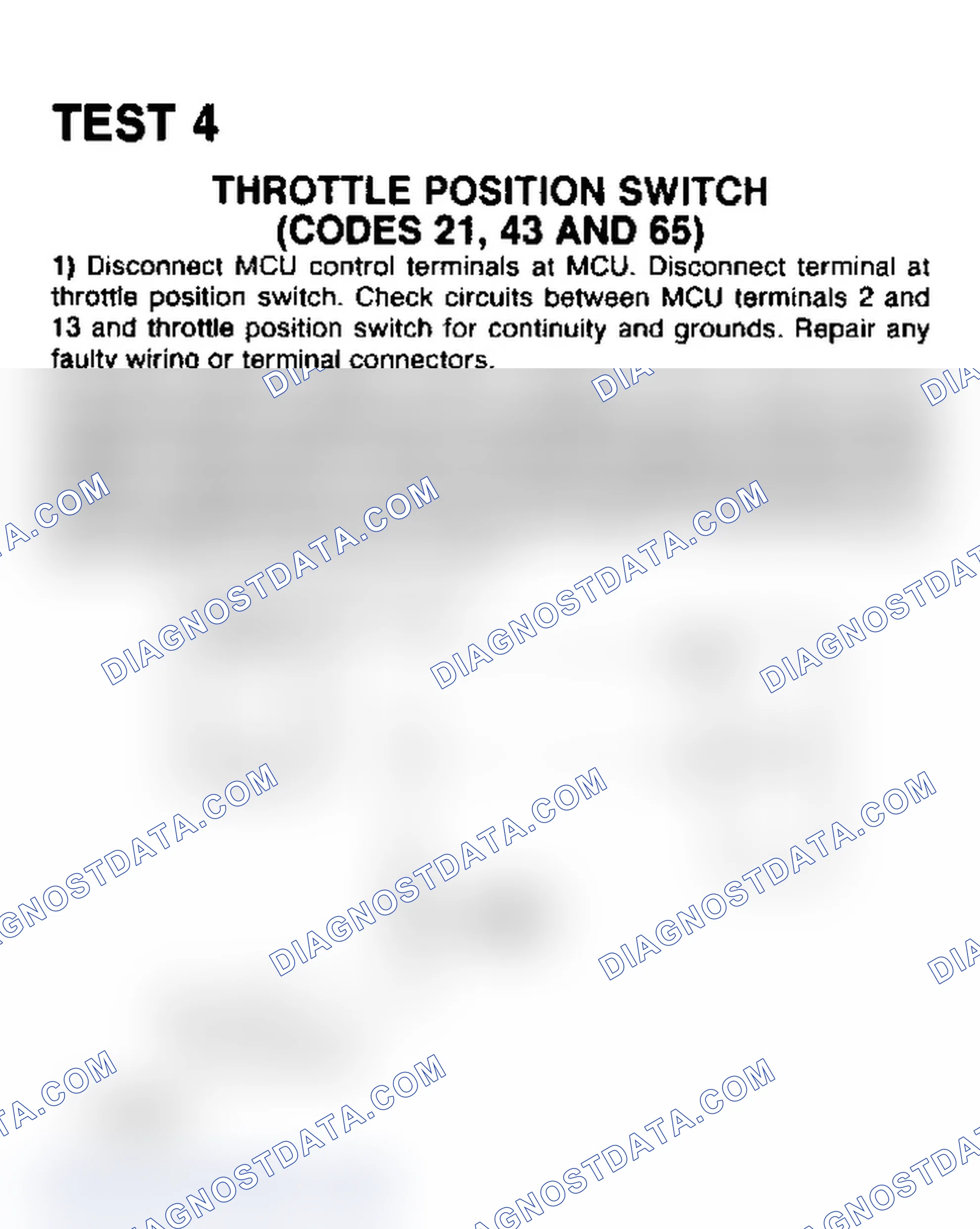 Scheme 15: Throttle Valve Switch