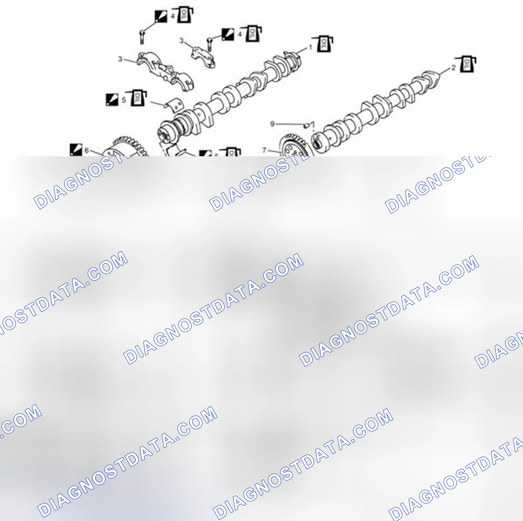 Scheme 32: Camshaft and Tappet Components