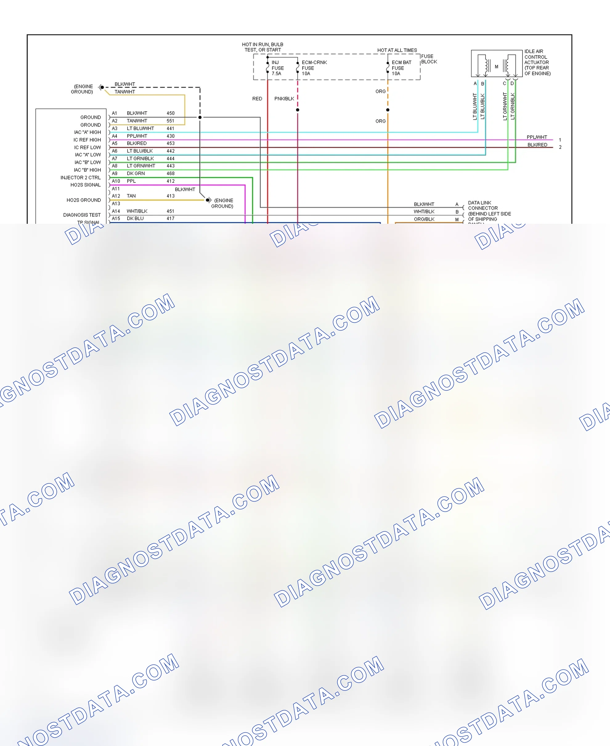 Scheme 98: Wiring Diagram ("P" Series - 5.7L With M/T - 1 Of 2)