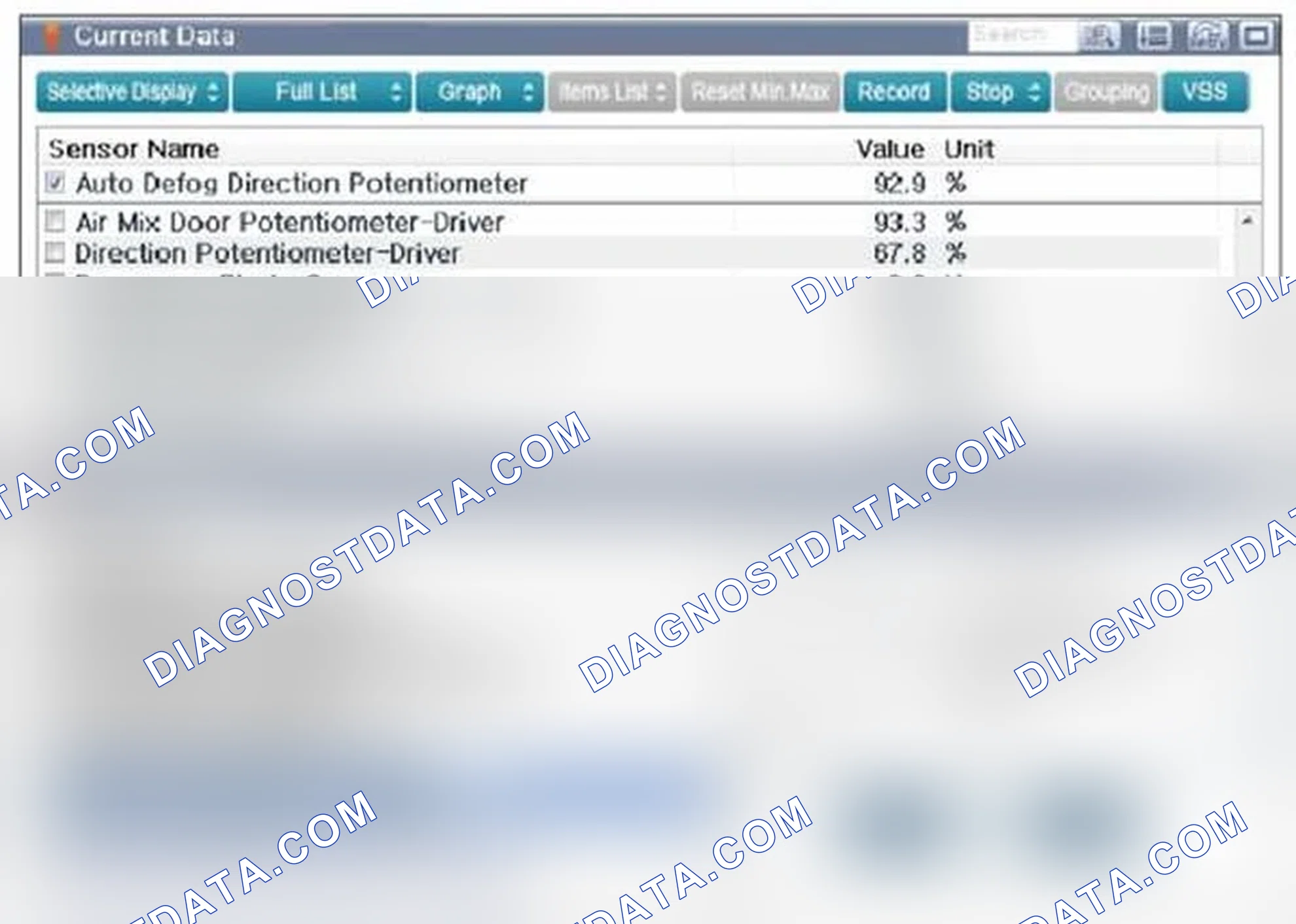 Scheme 116: Monitor Scantool data