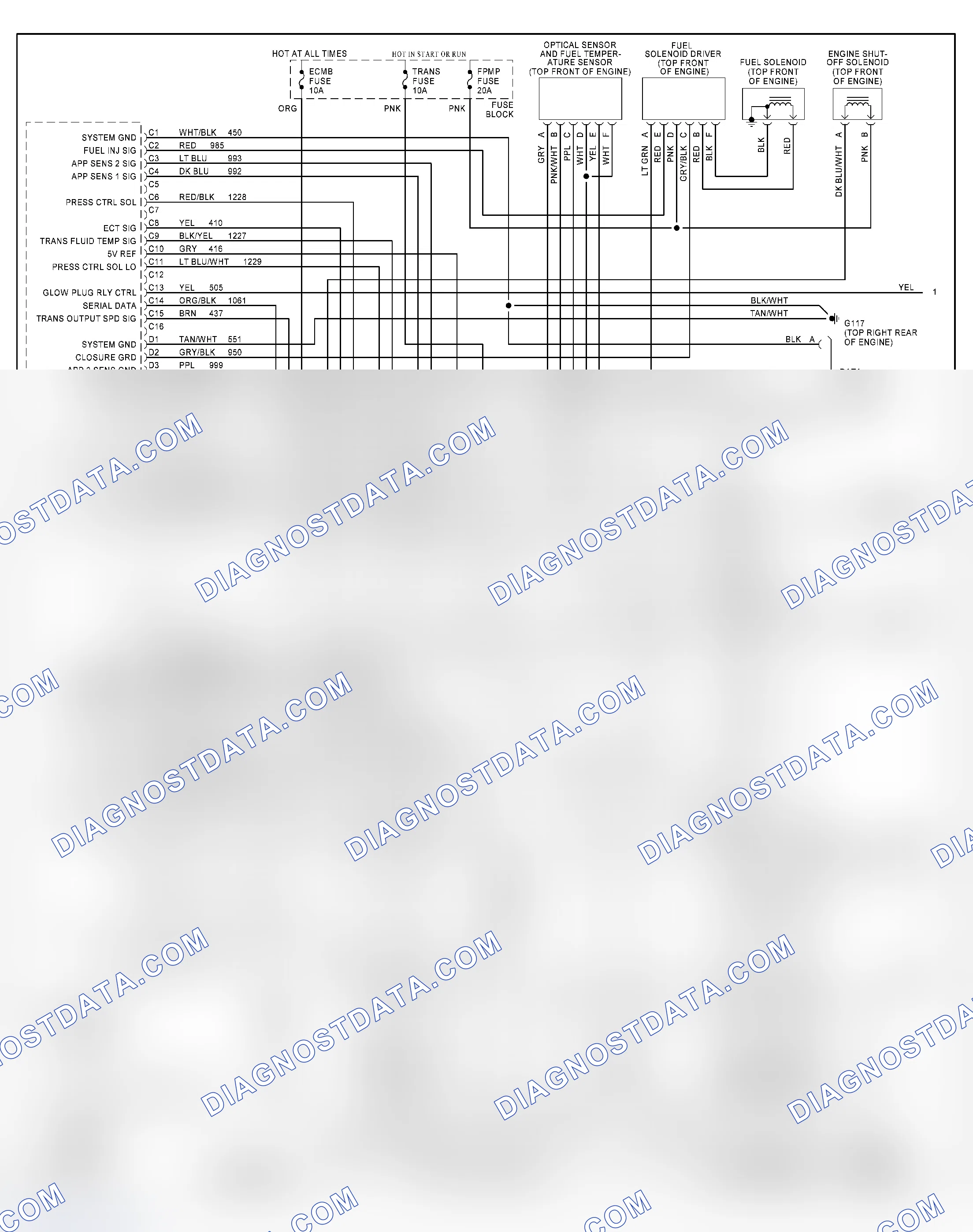 Scheme 395: Wiring Diagram For Van - VIN P With 4L60-E (1 Of 2)