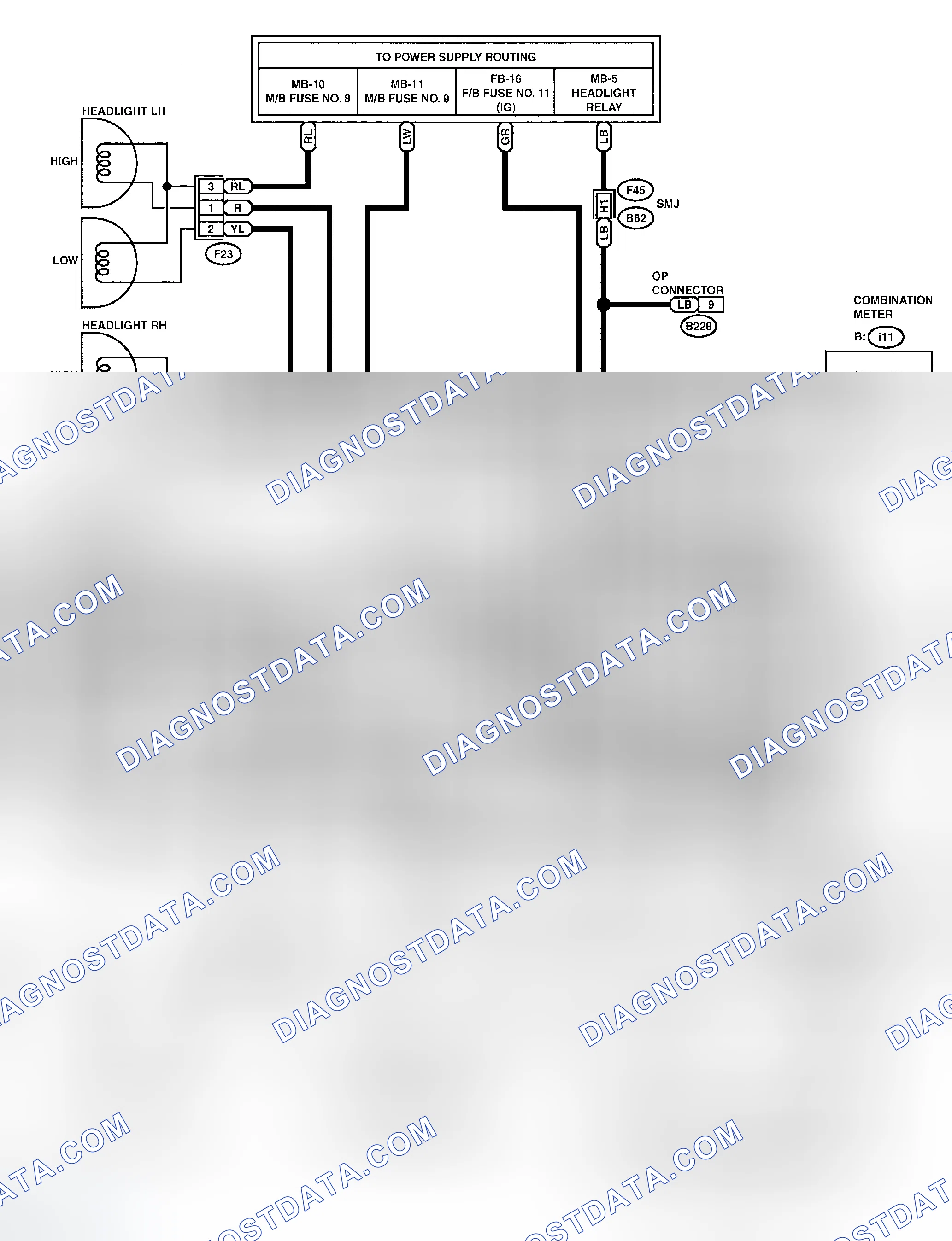 Scheme 64: Headlight & Tail Light Schematic (Headlight 4-Light Model)