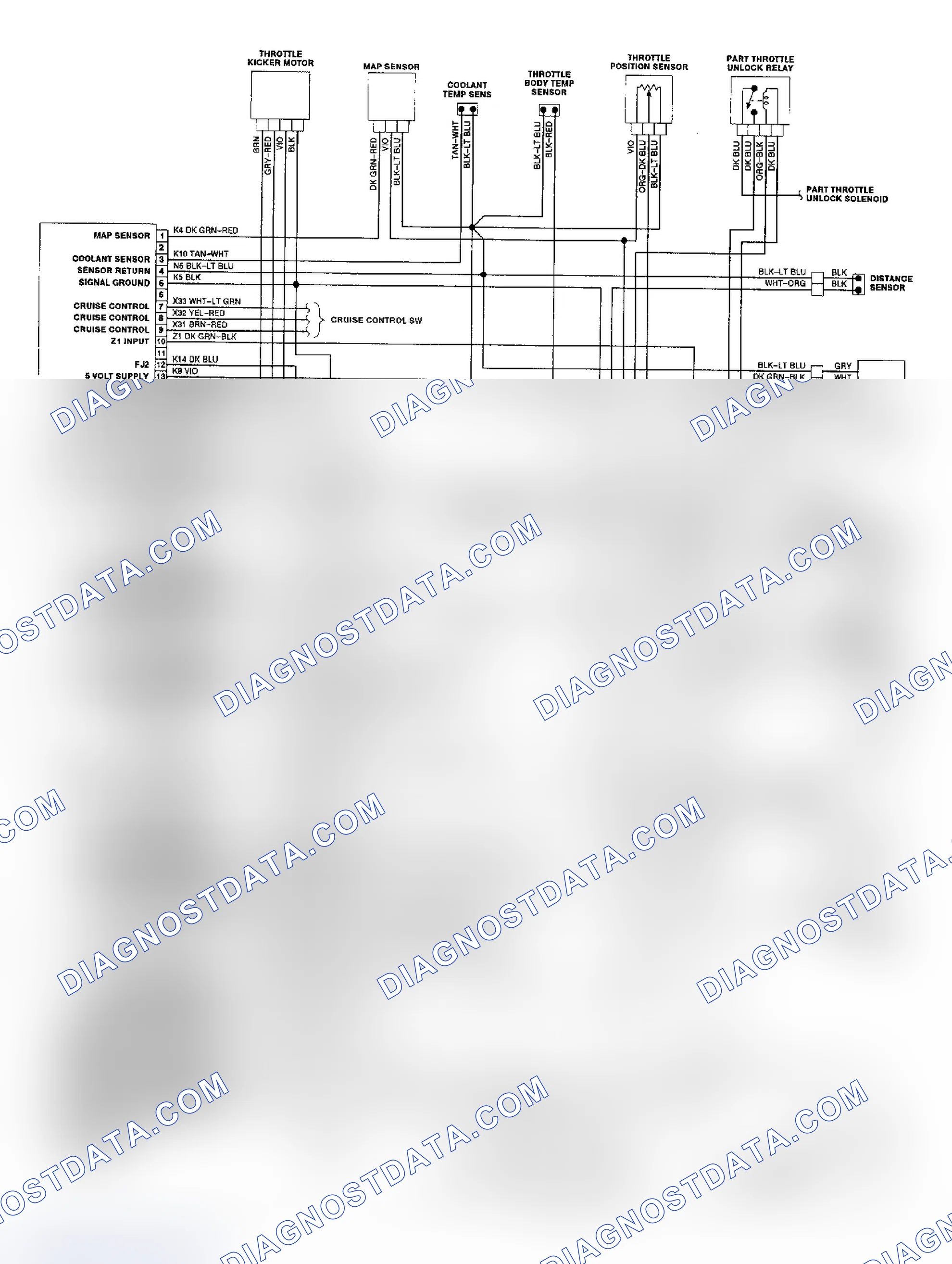 Scheme 435: Pickup & Ramcharger 3.9L, 5.2L & 5.9L TBI Wiring Diagram