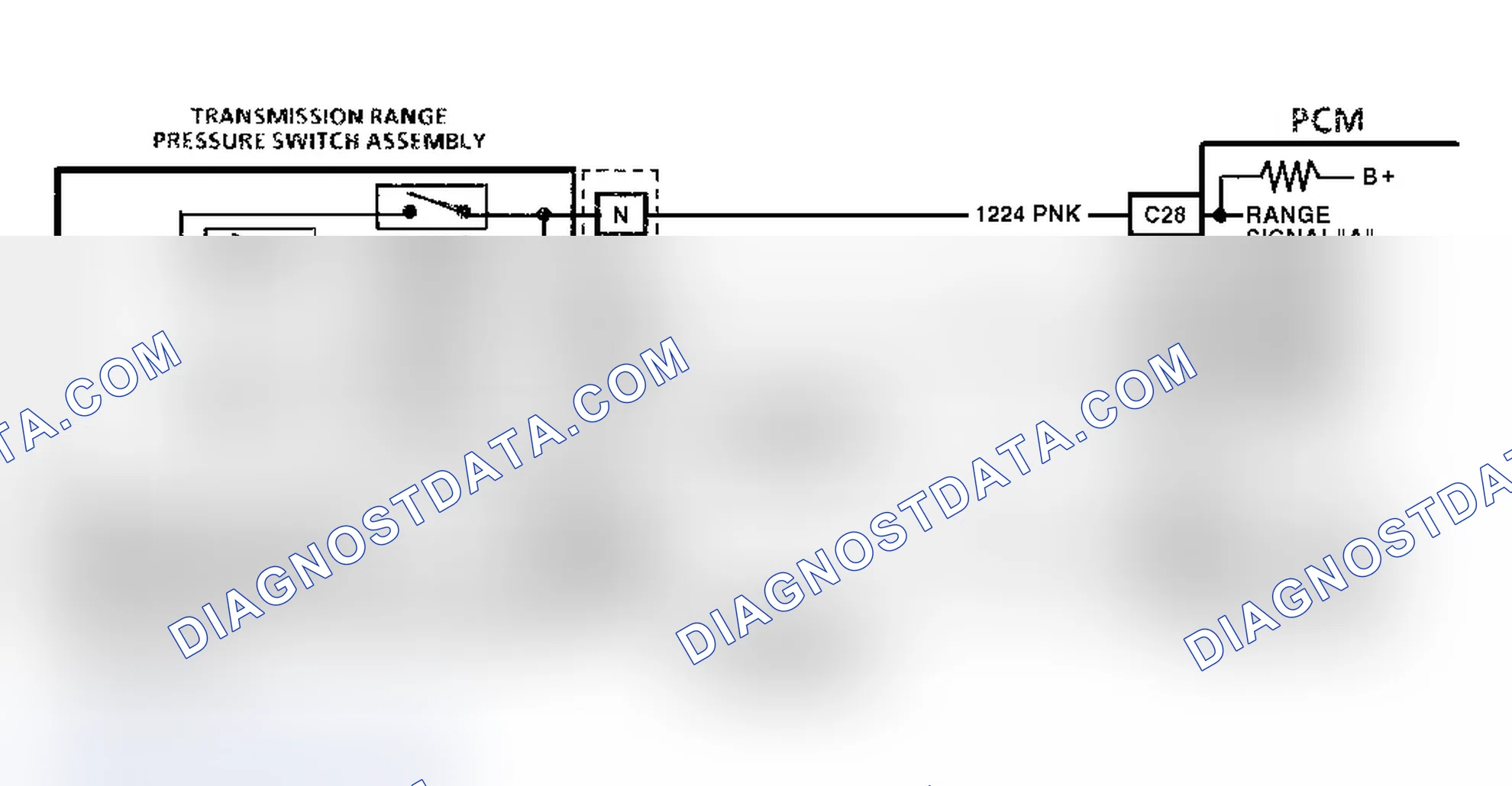 Scheme 191: Code 28, Circuit Diagram (4.3L & 5.7L B Body) Courtesy of General Motors Corp.