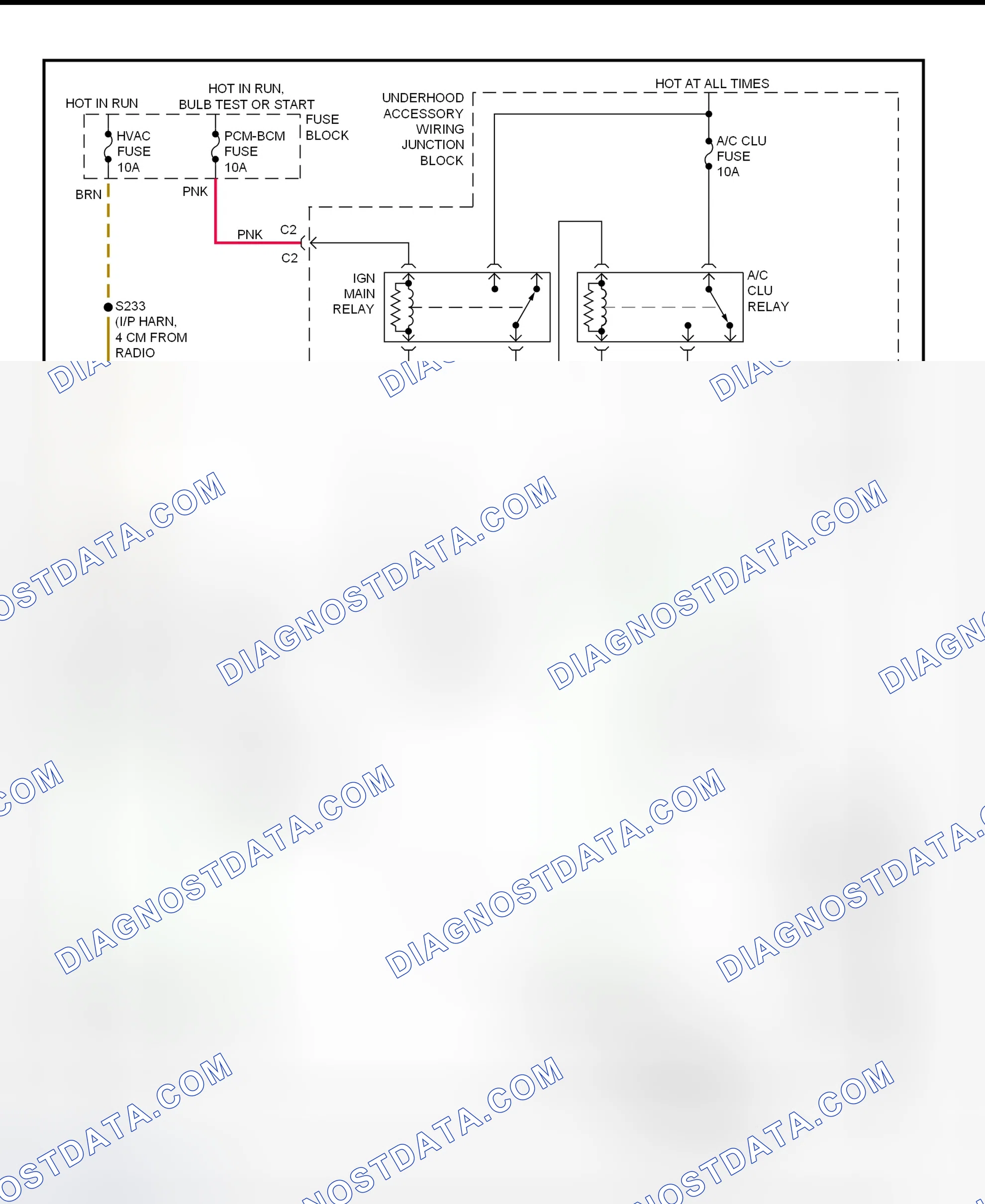 Scheme 10: A/C Compressor Clutch Control Circuit Wiring Diagram (Century & Regal)