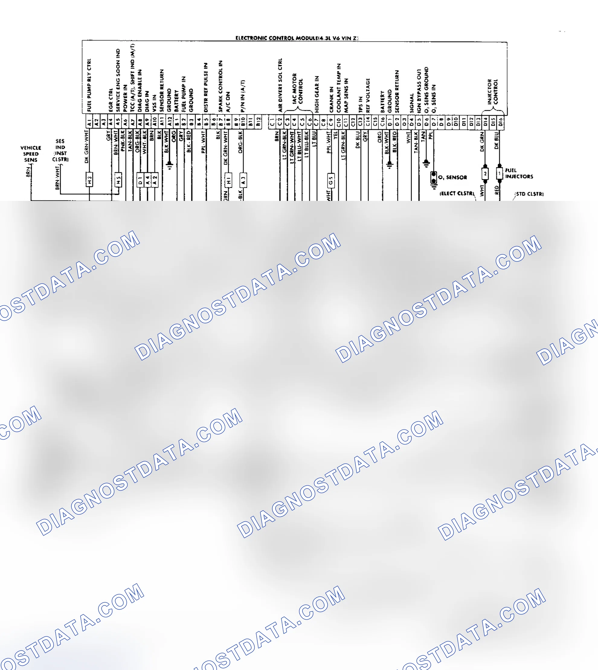 Scheme 157: "M" Series: Astro & Safari (4.3L) Wiring Diagram