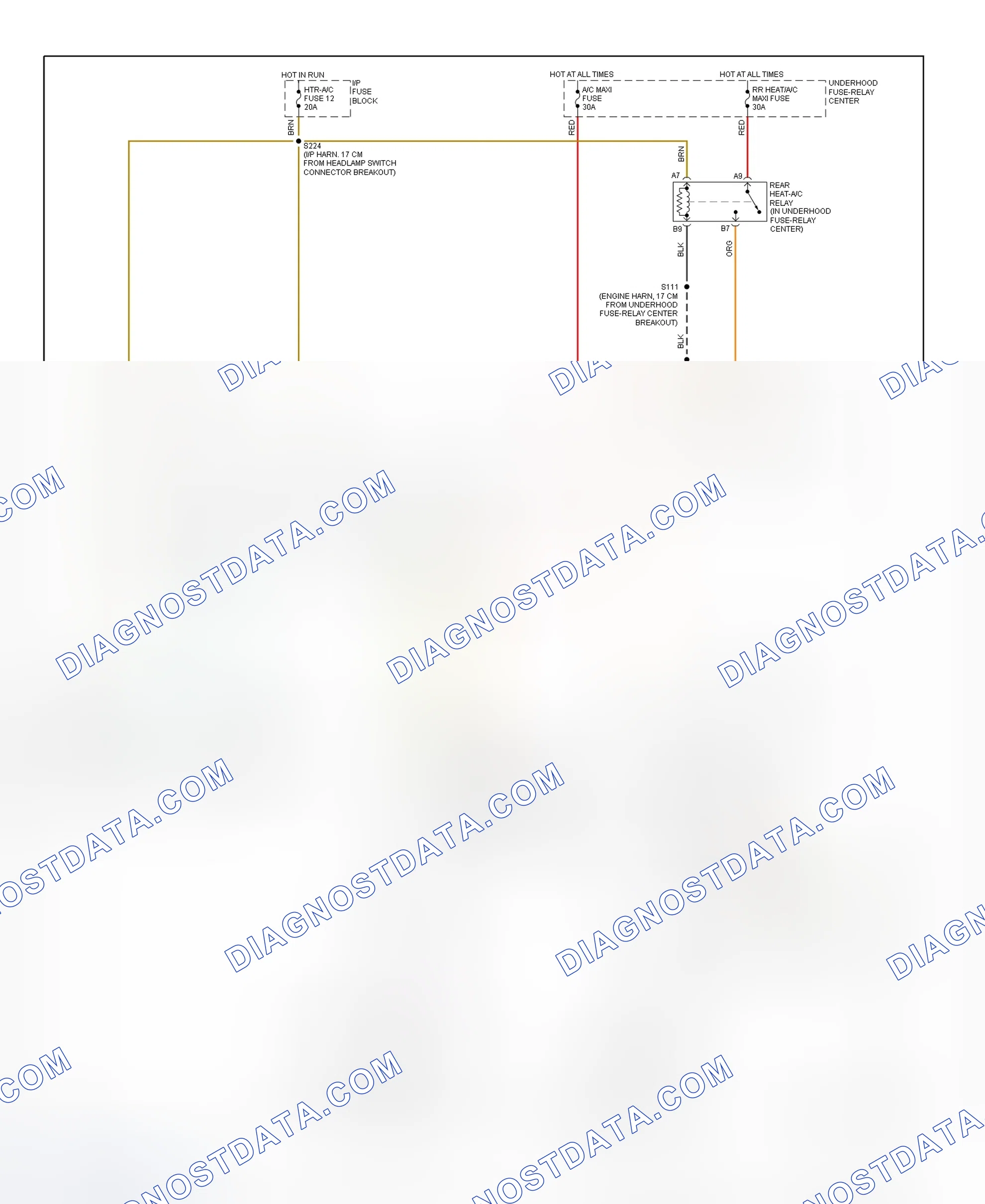 Fig. 21: Heater System Wiring Diagram (Astro & Safari)