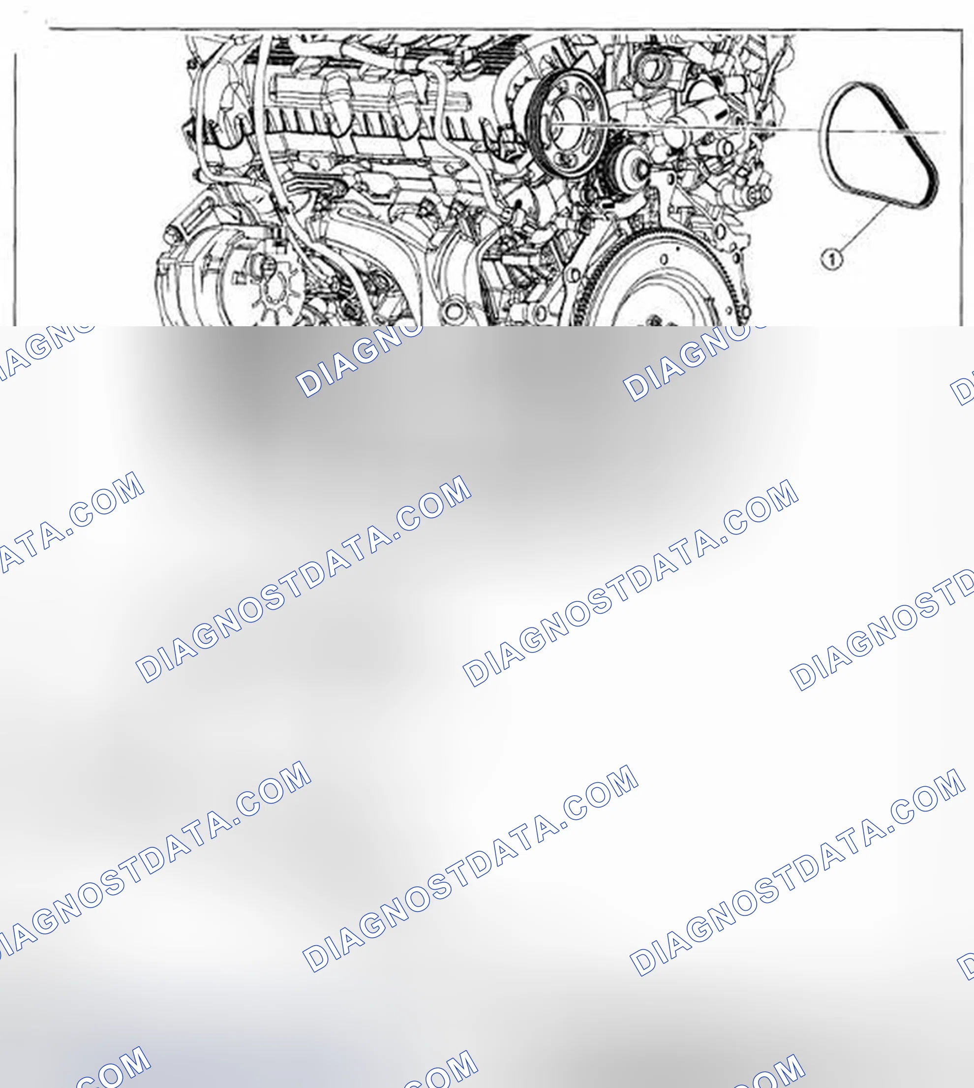 Scheme 365: WATER PUMP BELT REMOVAL/INSTALLATION - 3.0L