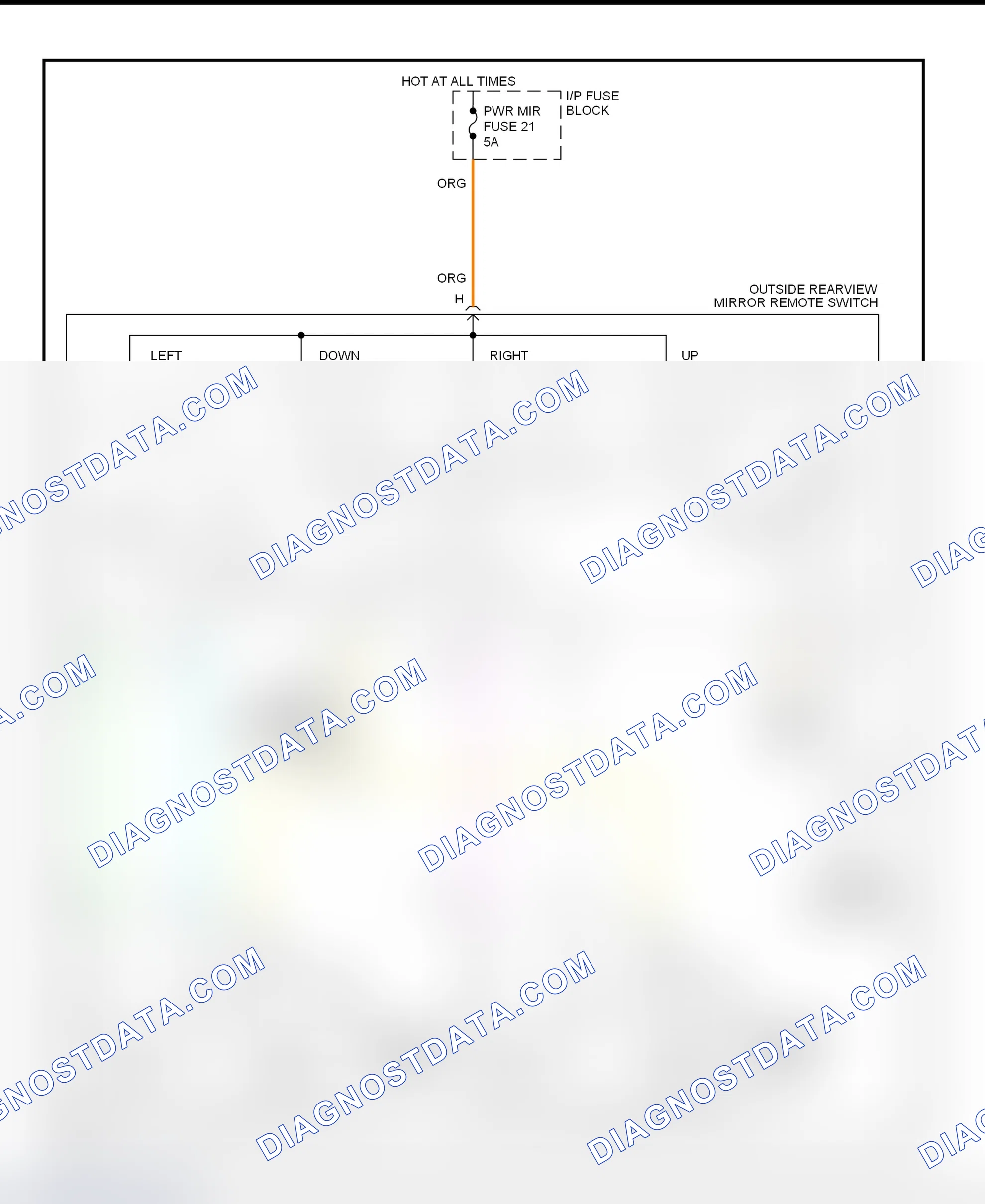 Fig. 7: Power Mirror System Wiring Diagram (Astro & Safari)