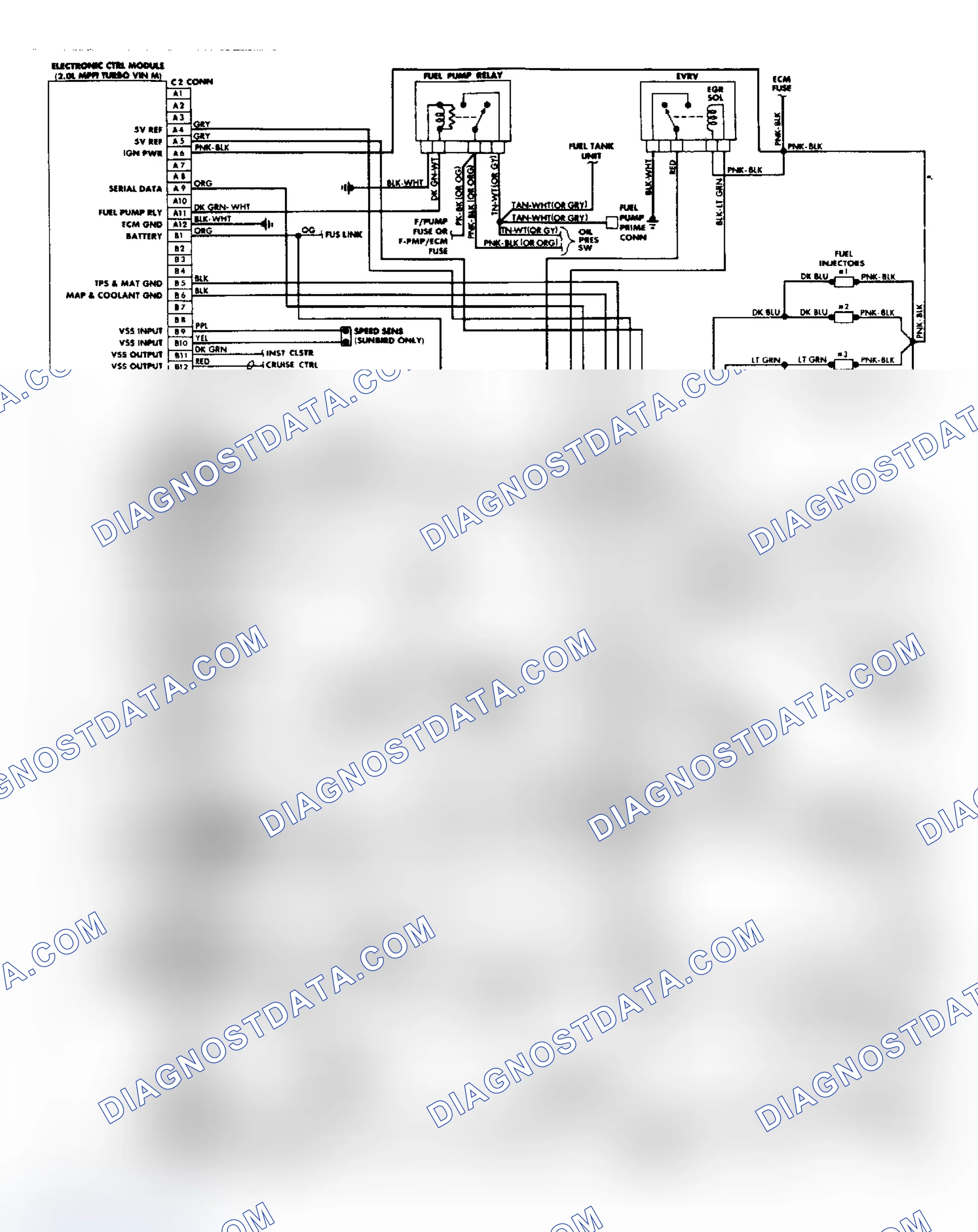 Scheme 13: 1988 Grand Am & Sunbird 2.0L Fuel Injection Wiring Diagram