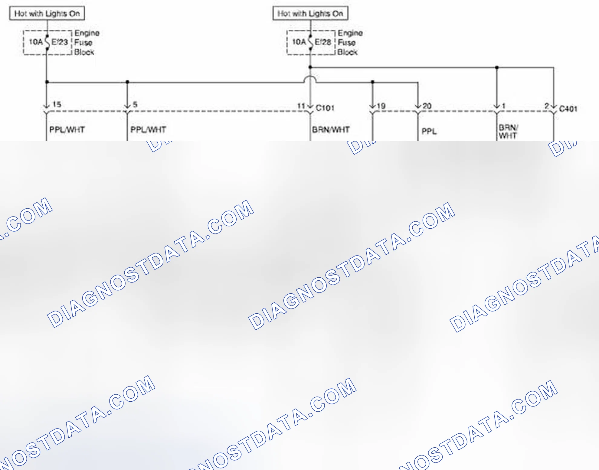 Scheme 11: Park, Tail and License Lamp Circuit Diagram (For NOTCHBACK Model, CANADA ONLY)