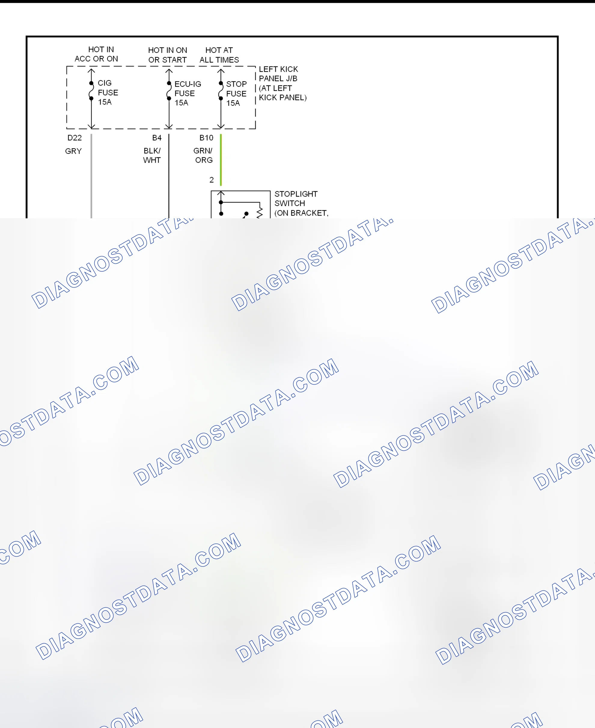 Scheme 305: Shift Interlock System Wiring Diagram (2001 - Toyota Land Cruiser)
