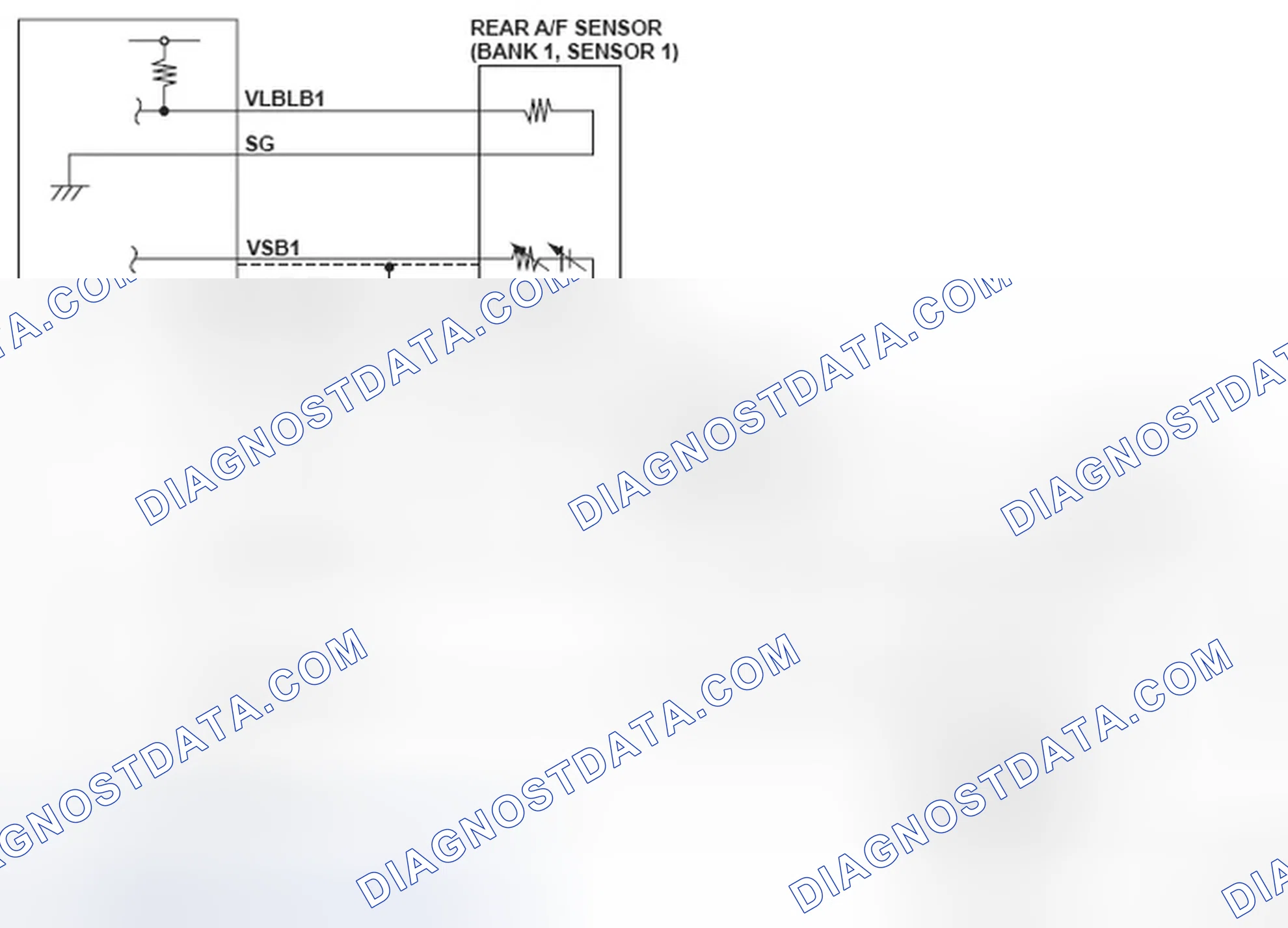 Scheme 297: Rear Air/Fuel Ratio (A/F) Sensor (Bank 1, Sensor 1) - Circuit Diagram