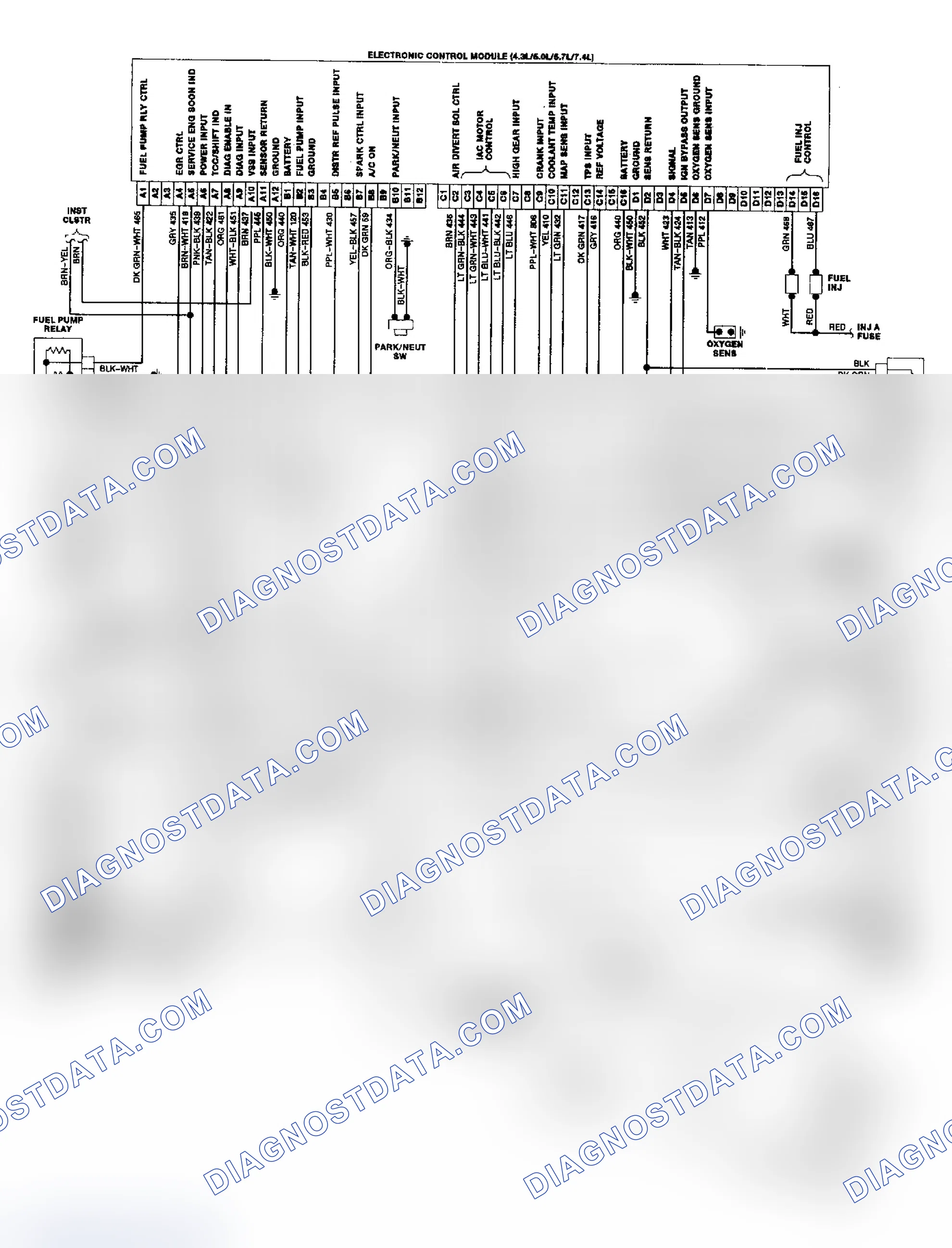 Scheme 17: "C" & "K" Series 4.3L, 5.0L, 5.7L & 7.4L TBI/CCC Wiring Diagram