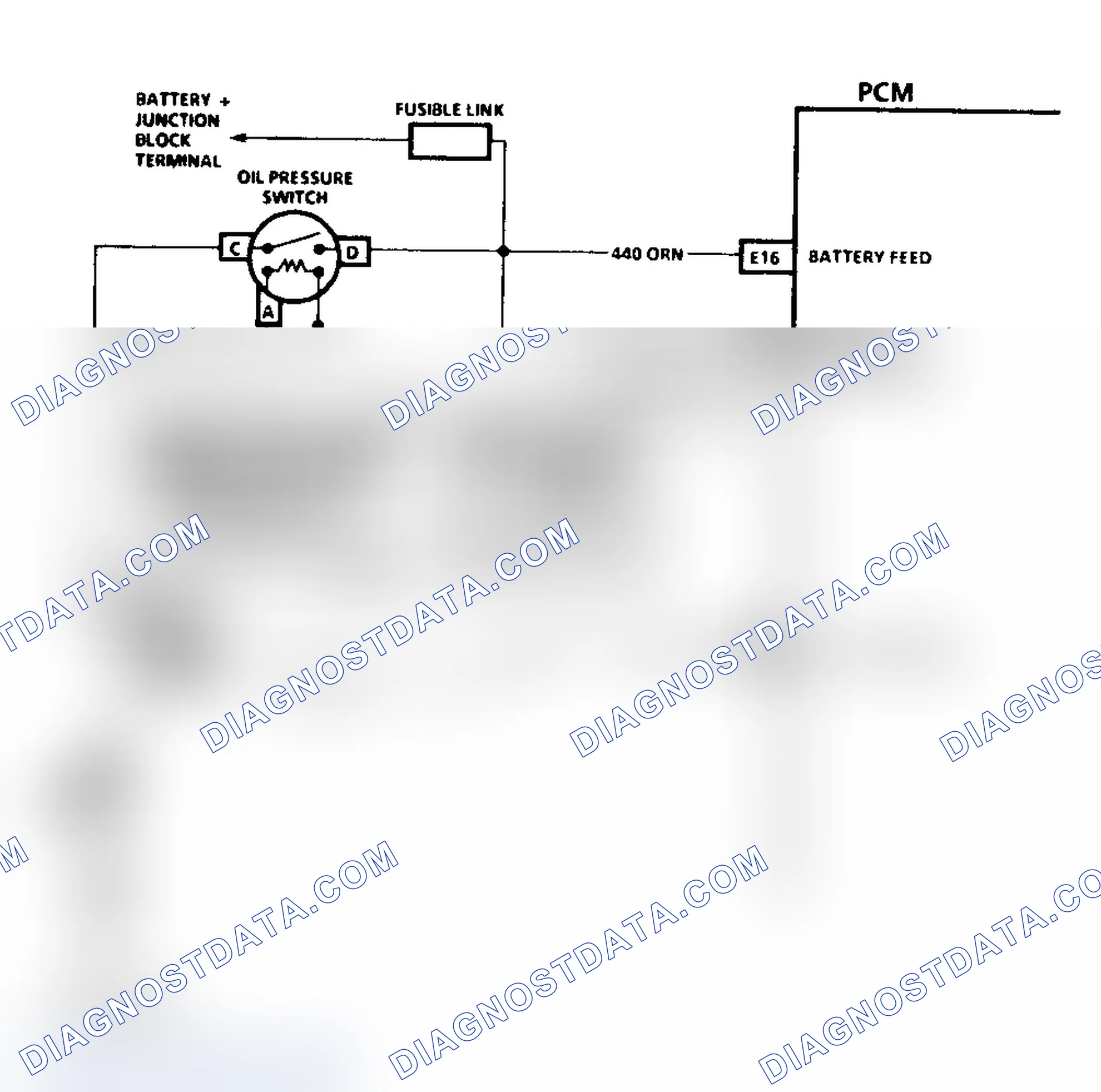 Scheme 70: Code 54 Schematic ("C" & "K" Series Exc. 5.0L/5.7L M/T Fuel Pump Circuit