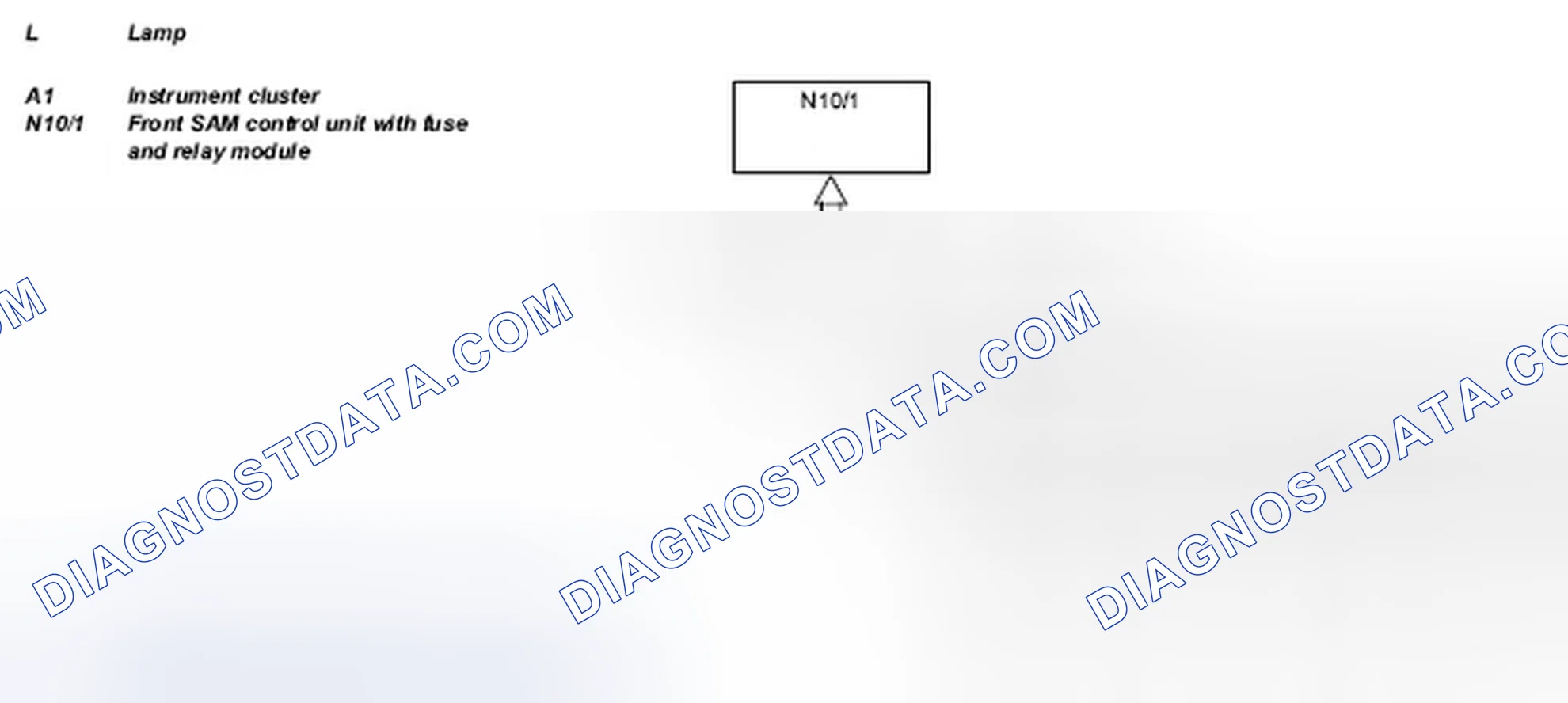 Scheme 103: Push-button Unit Illumination Function Diagram - Models 203.0 /2 /7 As Of 24.4.04