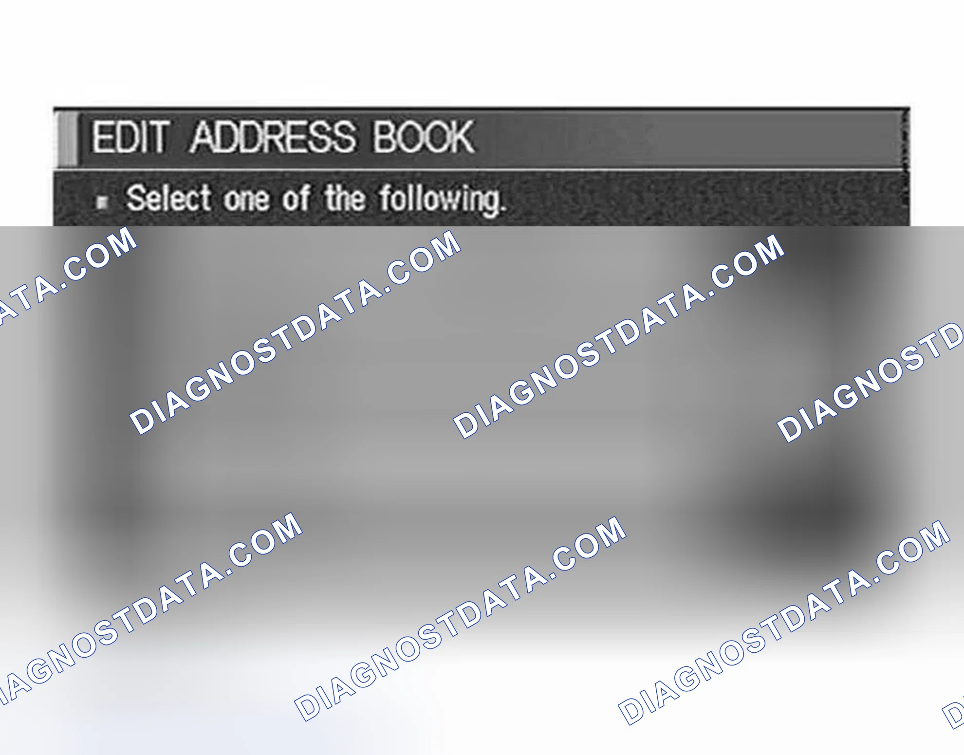 Scheme 213: "EDIT ADDRESS BOOK" MODE