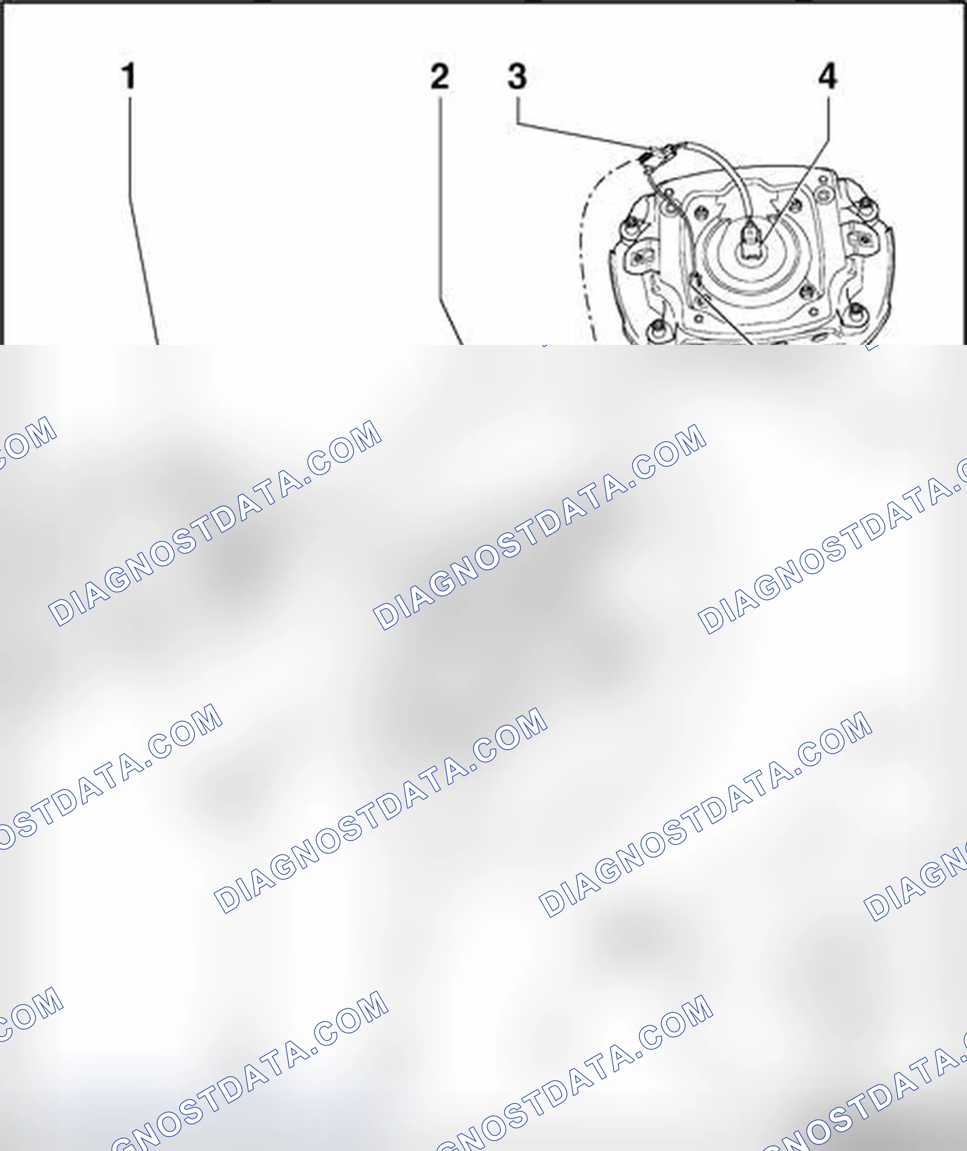 Scheme 298: Steering wheel with airbag, assembly overview