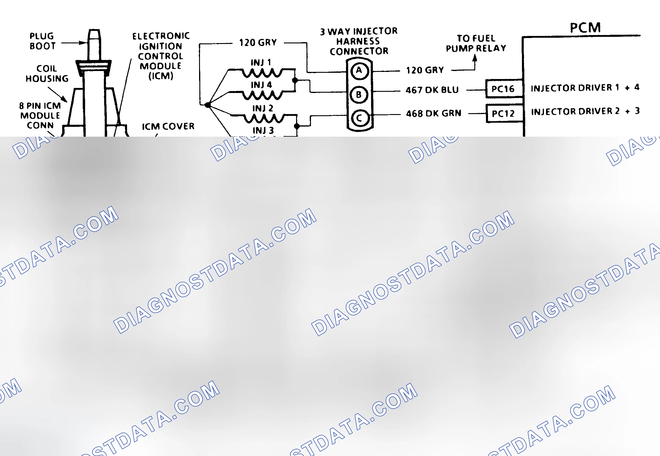Scheme 62: Code 19 Schematic (2.3L) Intermittent 7X Signal