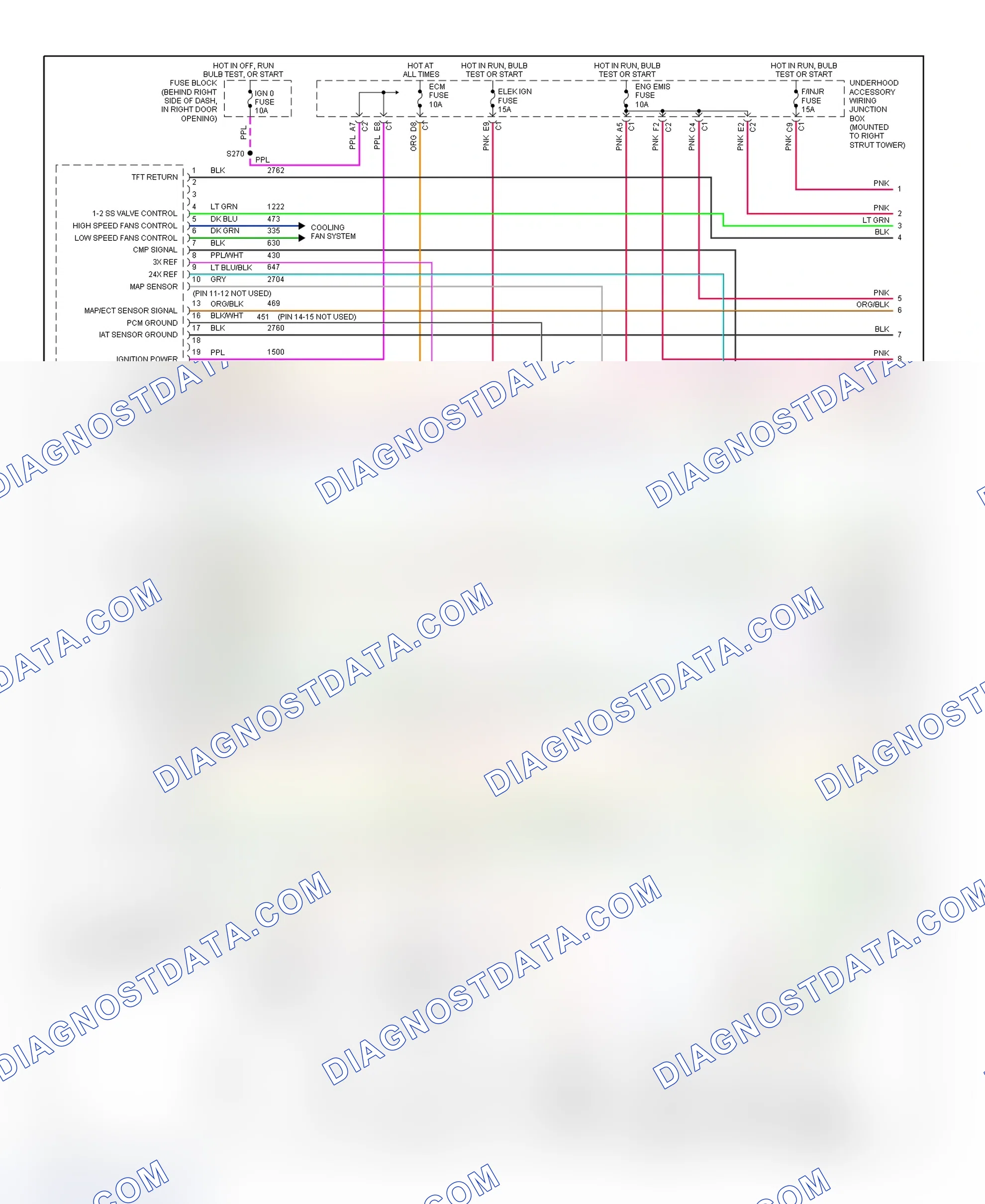 Scheme 44: PCM Wiring Diagram (Century - 3.1L - 1 Of 4)