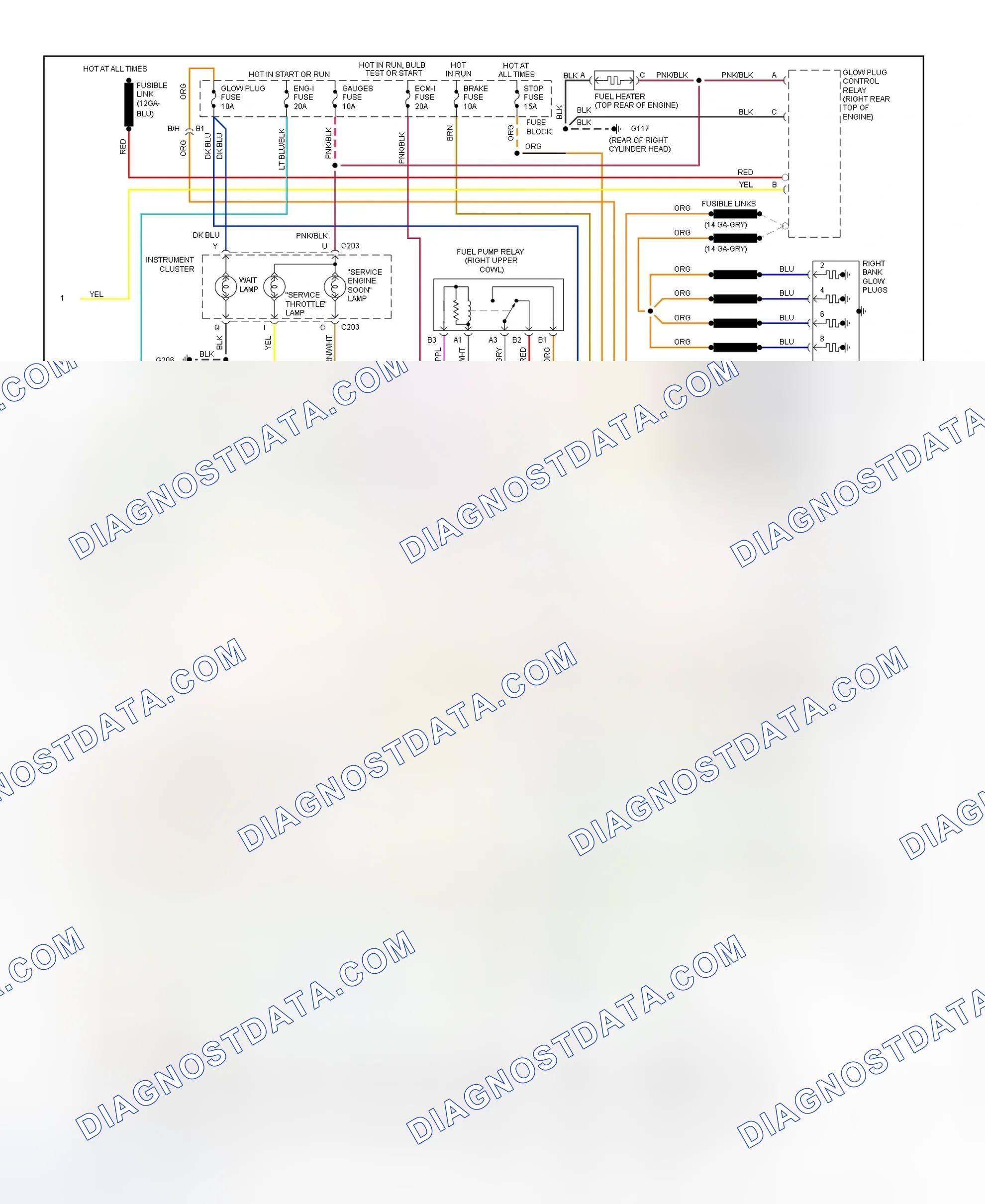 Scheme 230: Wiring Diagram ("C" & "K" Series Pickup, & Sierra - Diesel VIN F & P With M/T - 2 Of 2)
