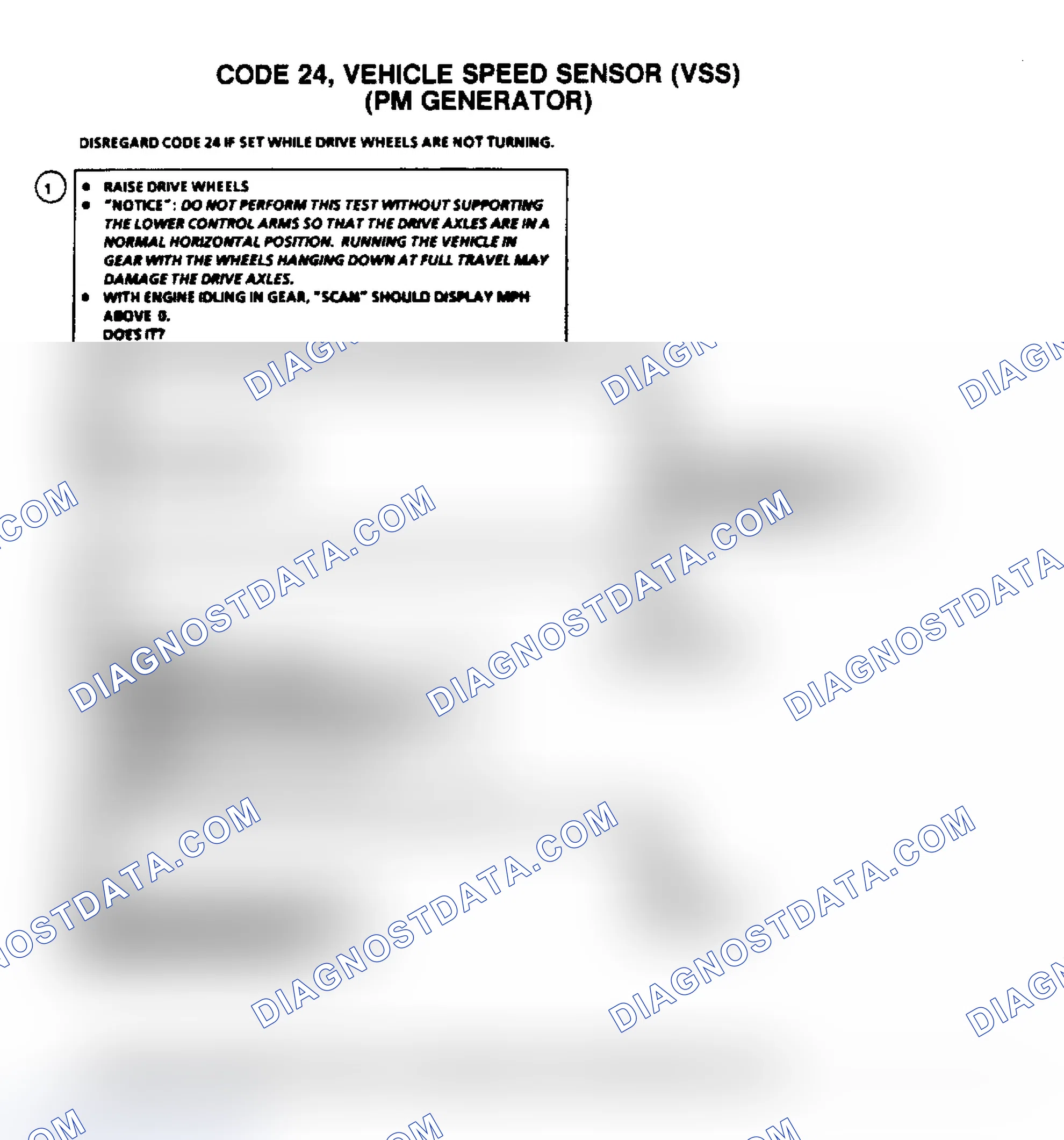 Scheme 542: Code 24, Vehicle Speed Sensor (VSS) (PM Generator)