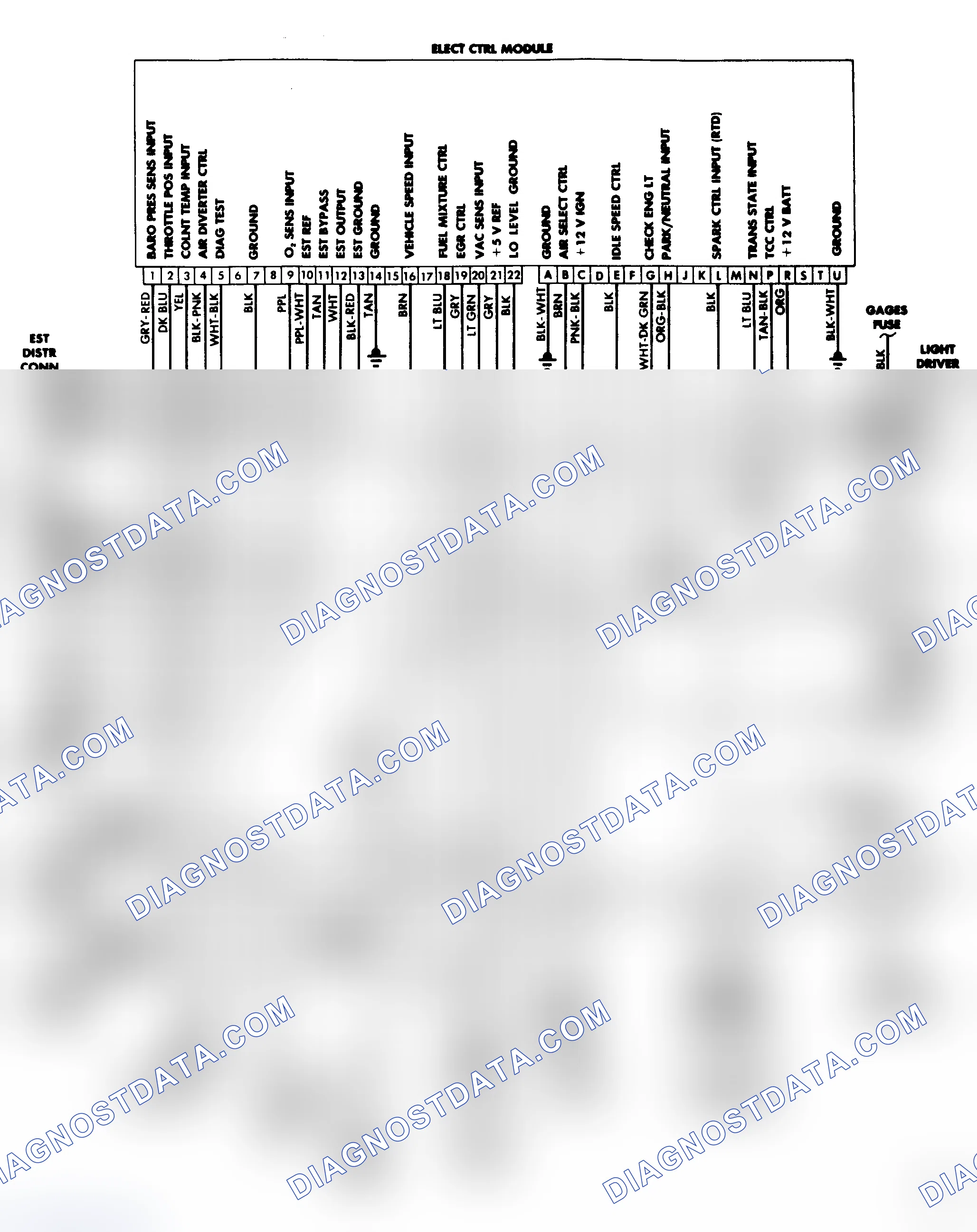 Scheme 470: Full Function Wiring Diagram (1986 5.0L, VIN G & H)