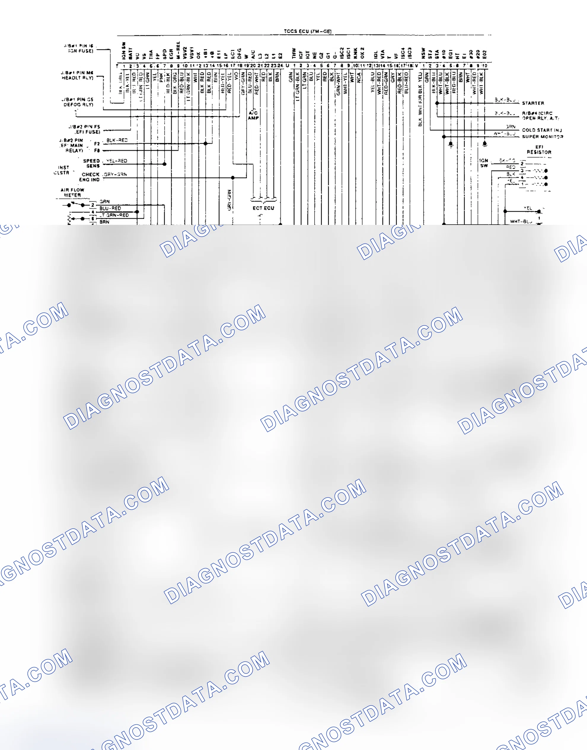 Scheme 163: Wiring Diagram (Supra 7M-GE Engine)