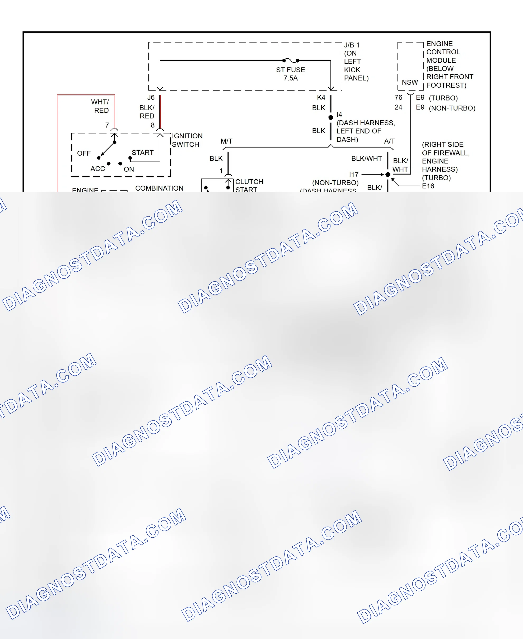 Fig. 34: Starting System Wiring Diagram (Supra)
